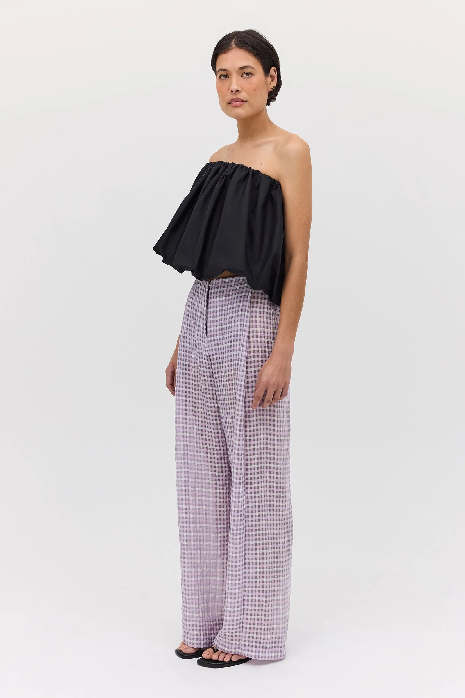 LILAC CHECK RAY PANT sold by Bianca Spender product image thumbnail 3