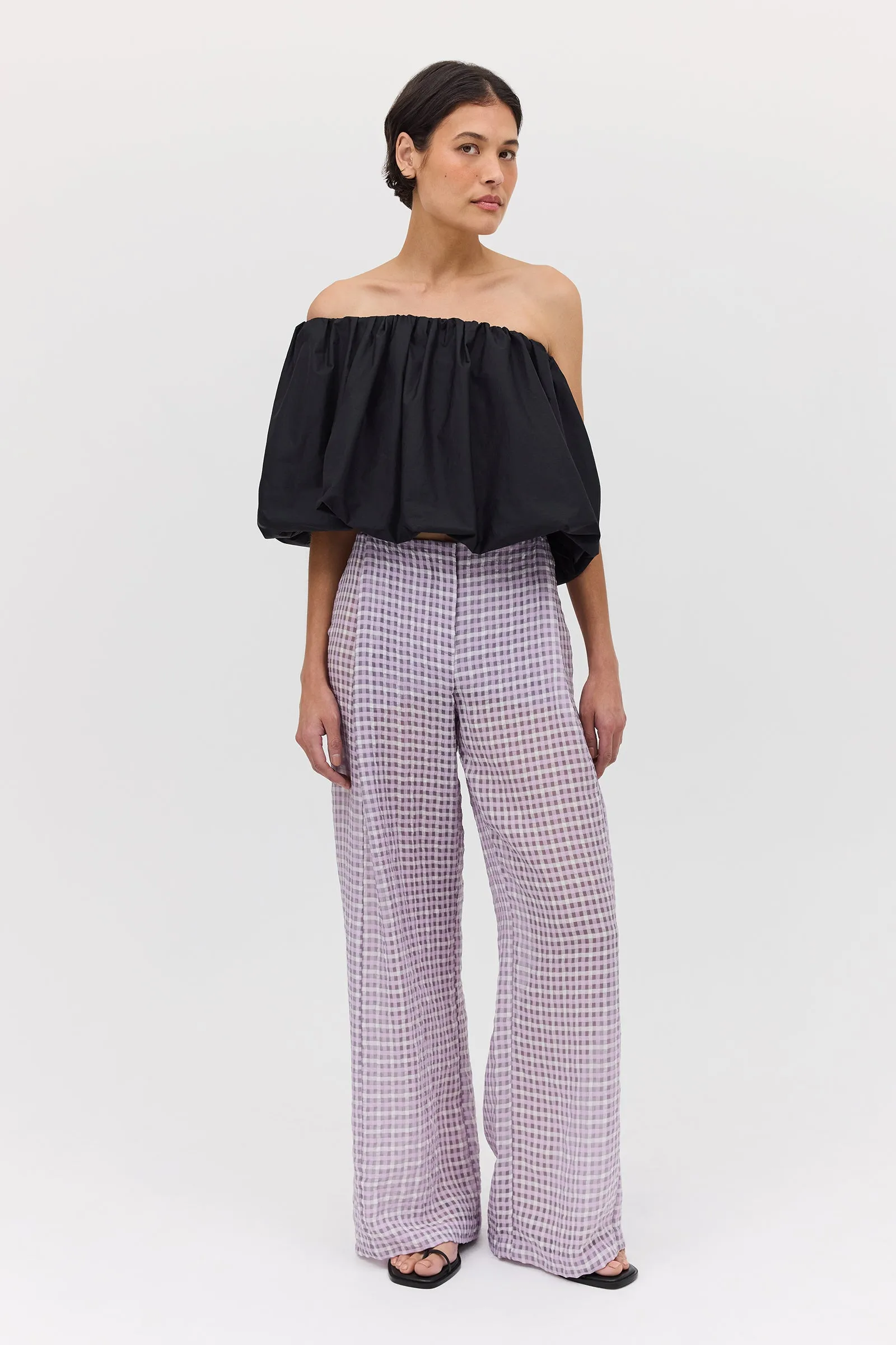 LILAC CHECK RAY PANT sold by Bianca Spender product image thumbnail 2