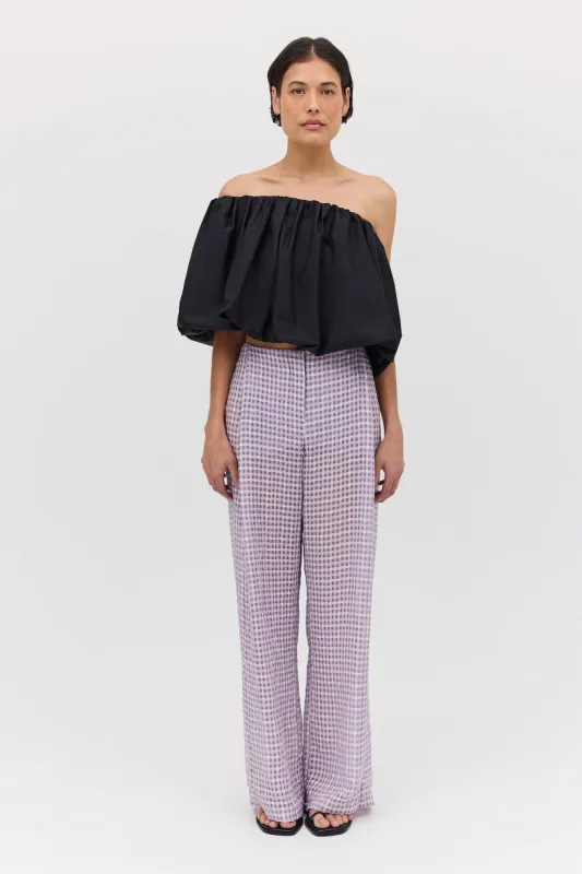 LILAC CHECK RAY PANT sold by Bianca Spender