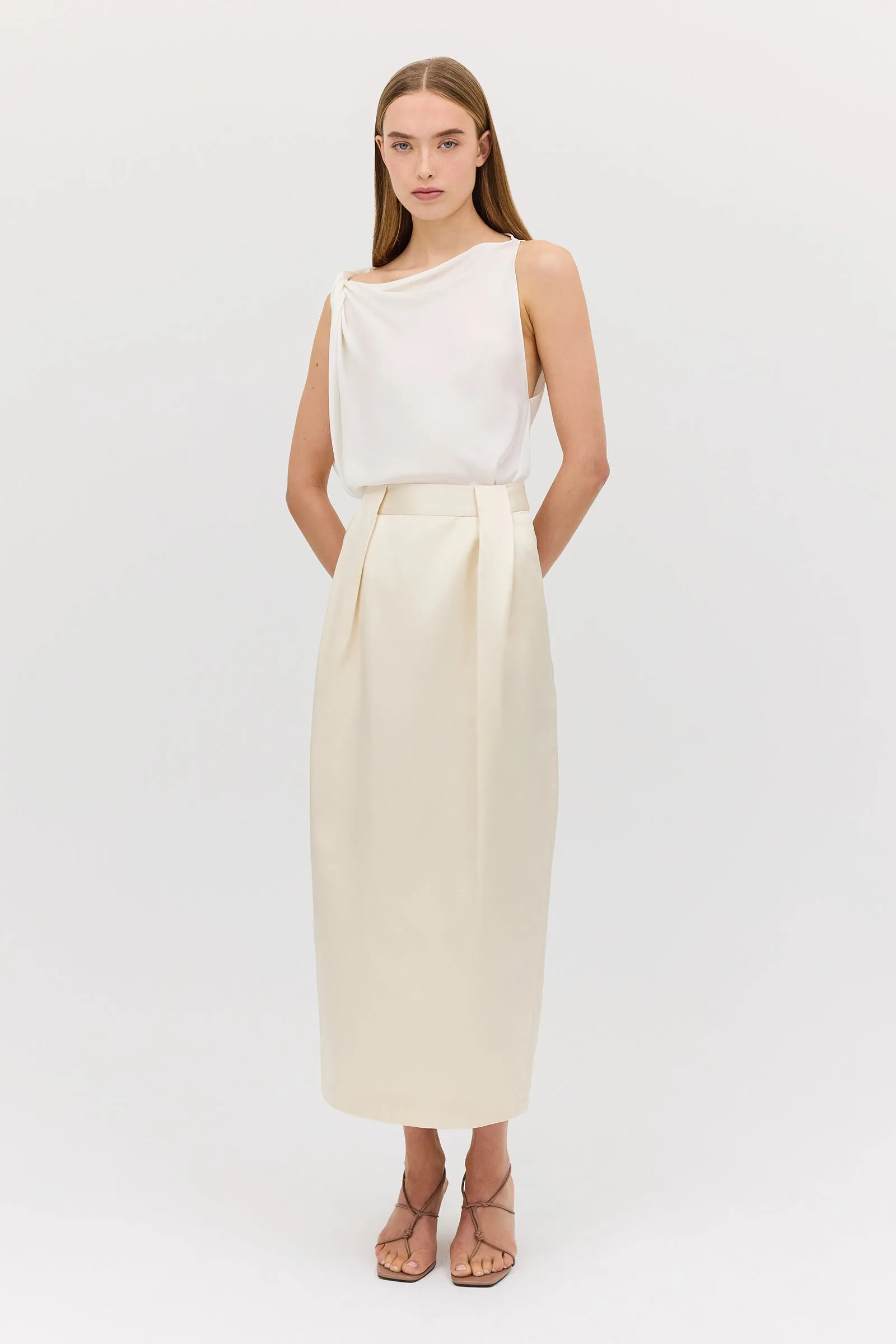 IVORY SILK ROMA TOP sold by Bianca Spender product image thumbnail 4