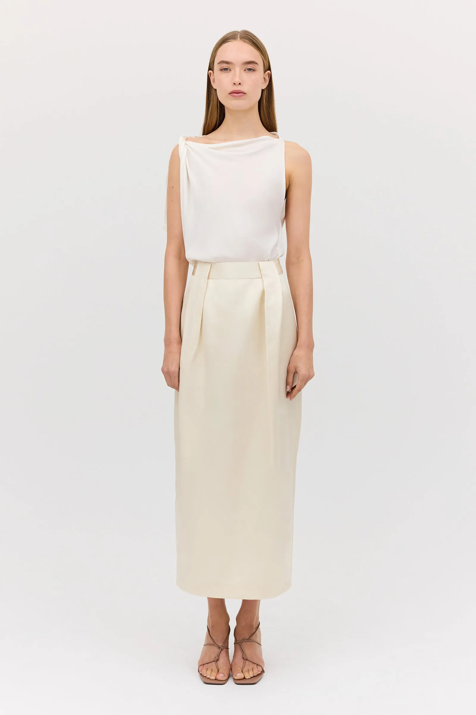 IVORY SILK ROMA TOP sold by Bianca Spender product image thumbnail 2