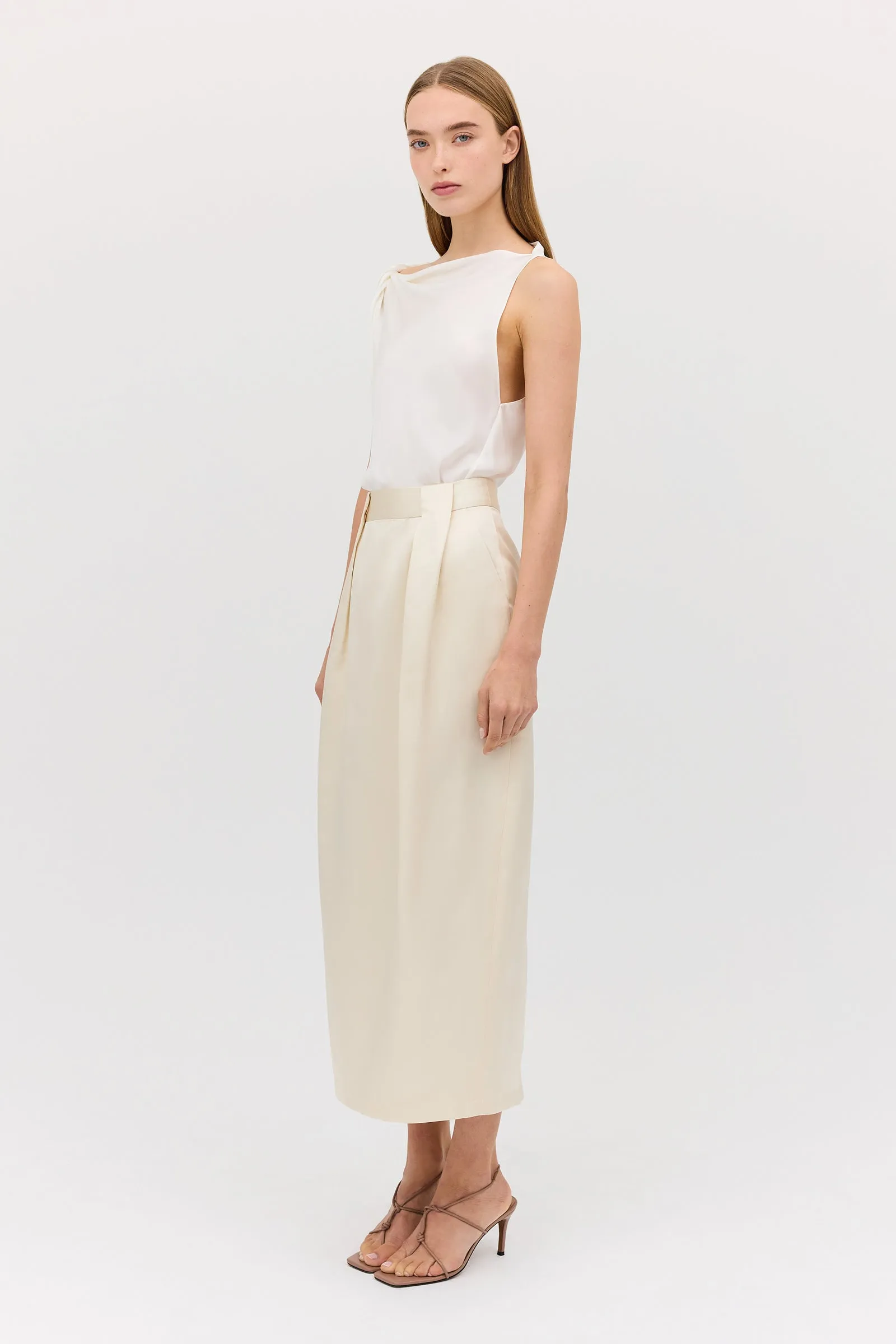 IVORY SILK ROMA TOP sold by Bianca Spender product image thumbnail 5