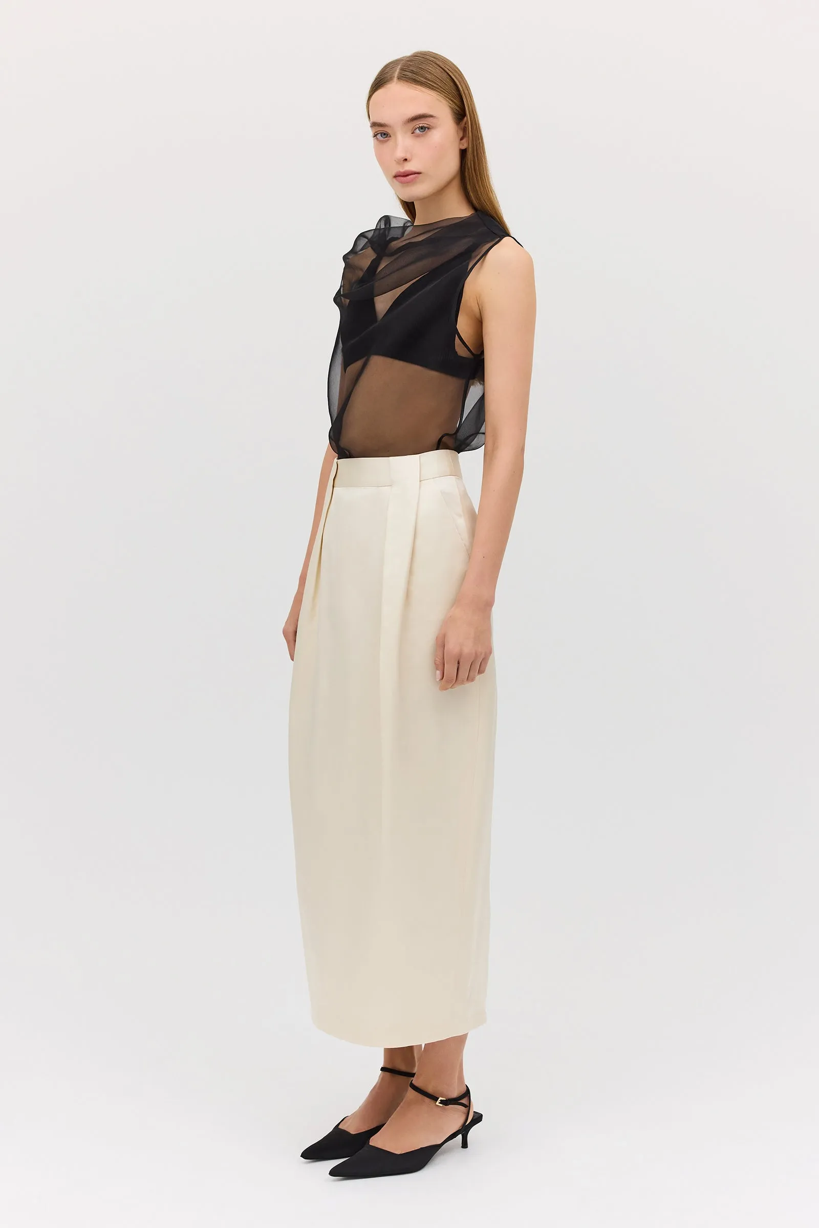 BLACK ORGANZA CEZANNE TOP sold by Bianca Spender product image thumbnail 4