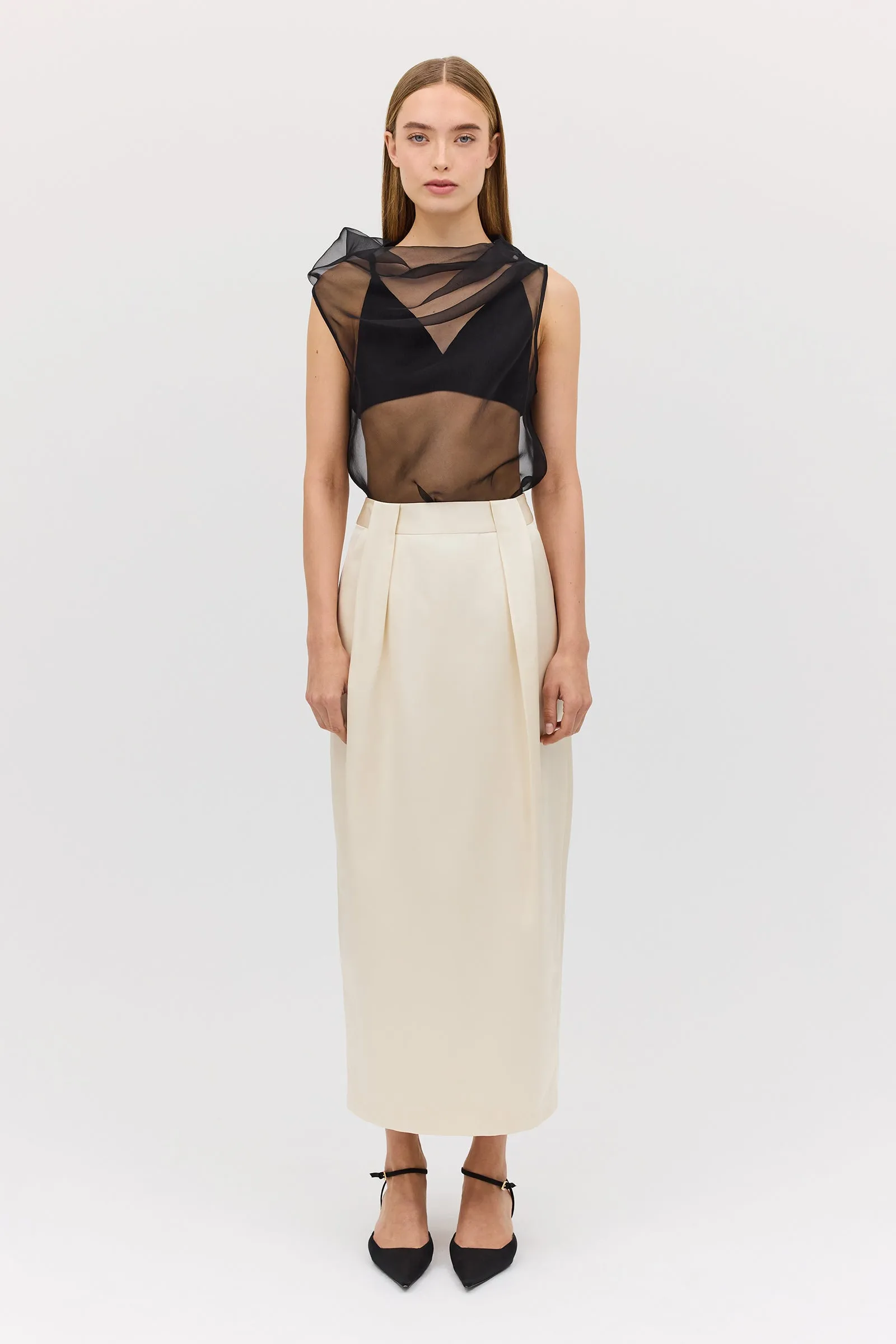 BLACK ORGANZA CEZANNE TOP sold by Bianca Spender product image thumbnail 3