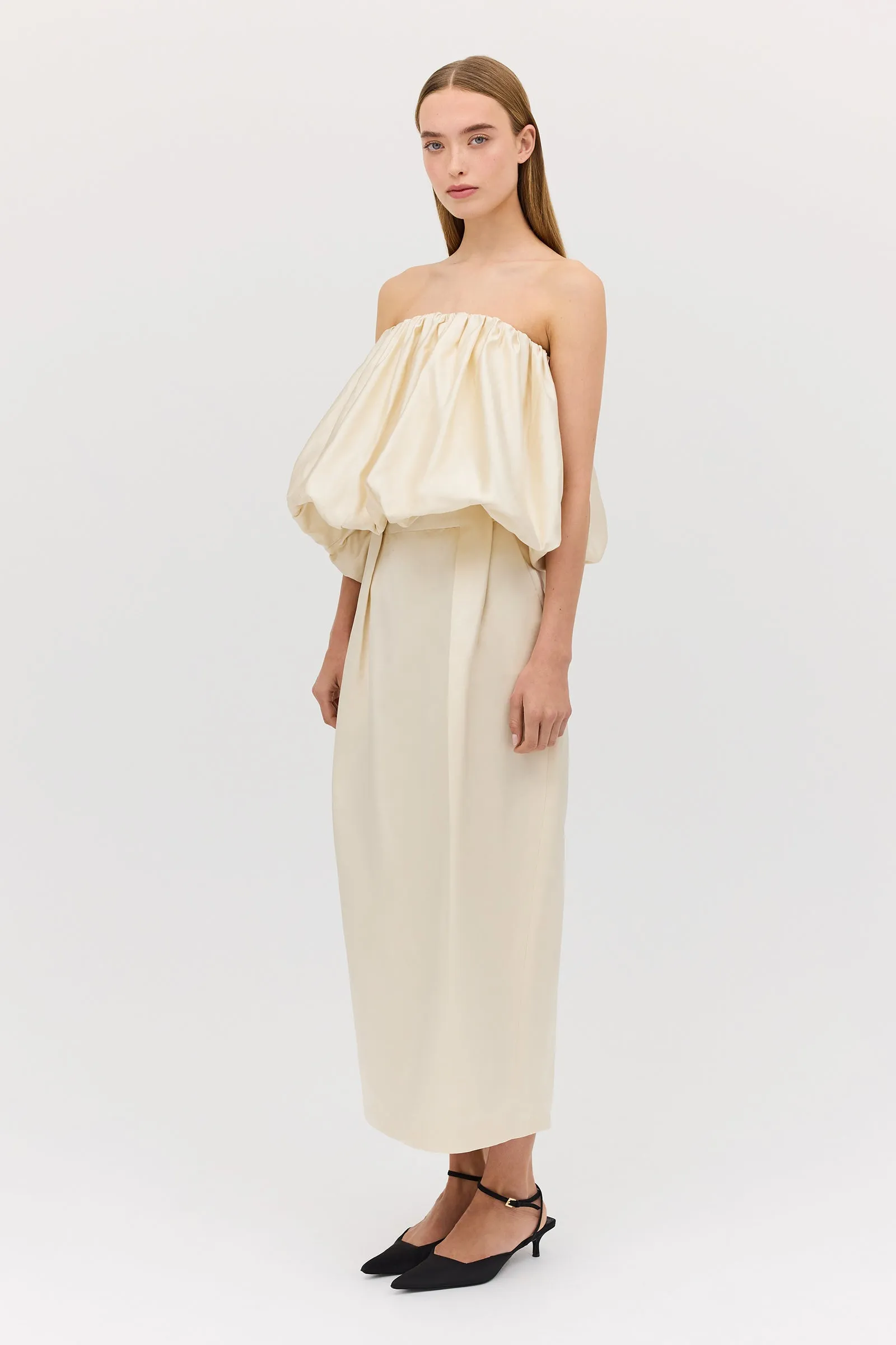 CREAM SATIN HAZEL TOP sold by Bianca Spender product image thumbnail 5