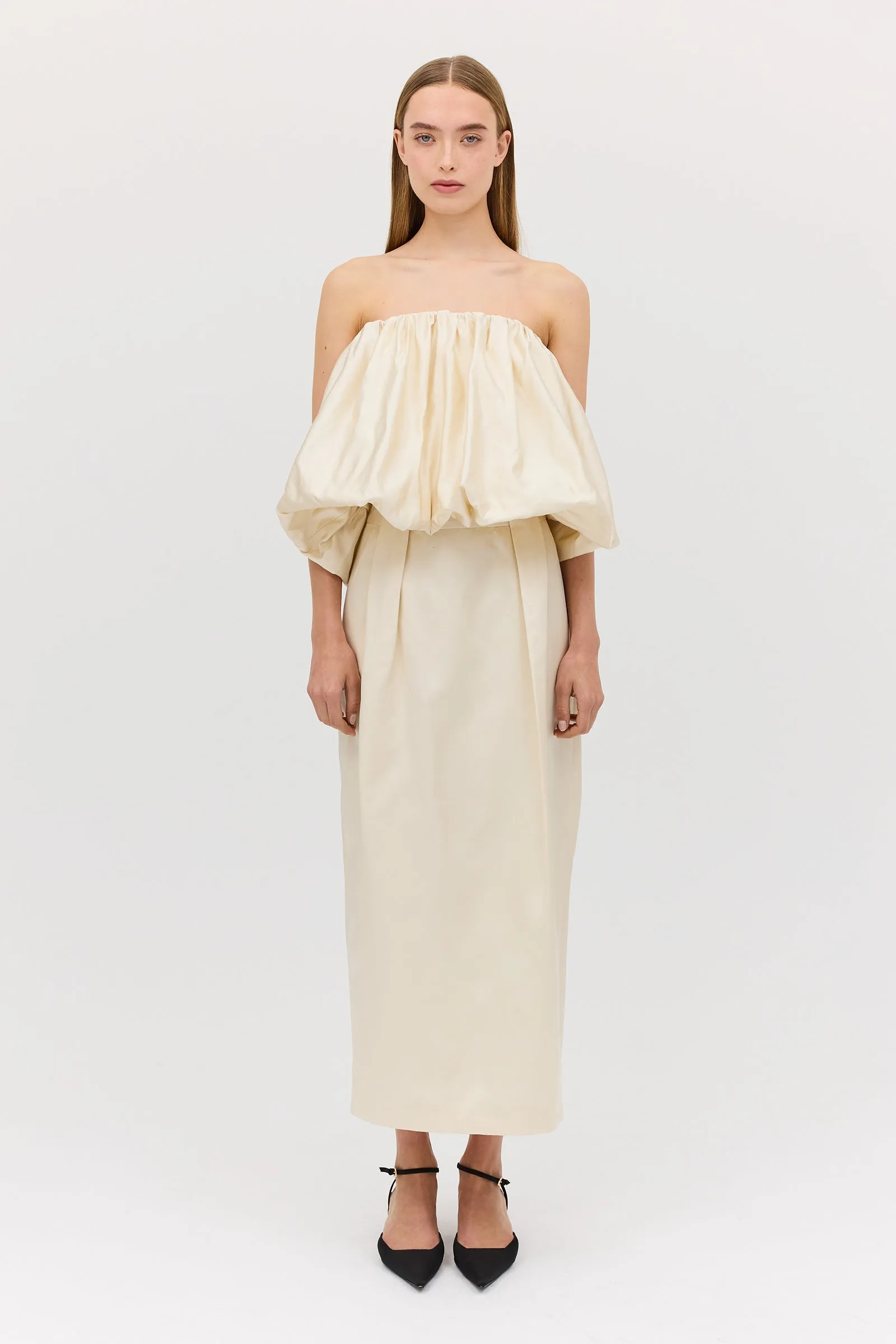 CREAM SATIN HAZEL TOP sold by Bianca Spender product image thumbnail 3