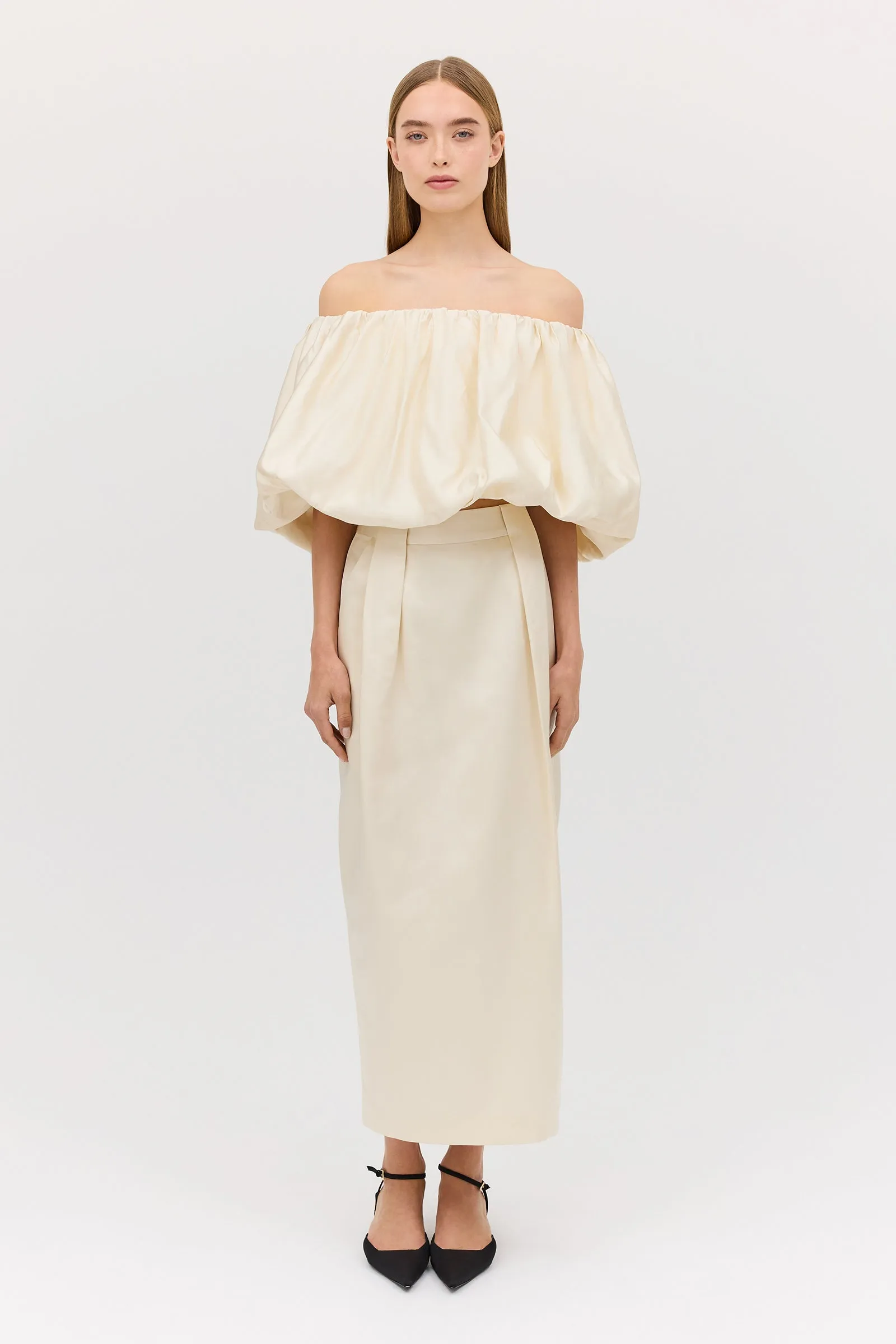 CREAM SATIN HAZEL TOP sold by Bianca Spender product image thumbnail 4