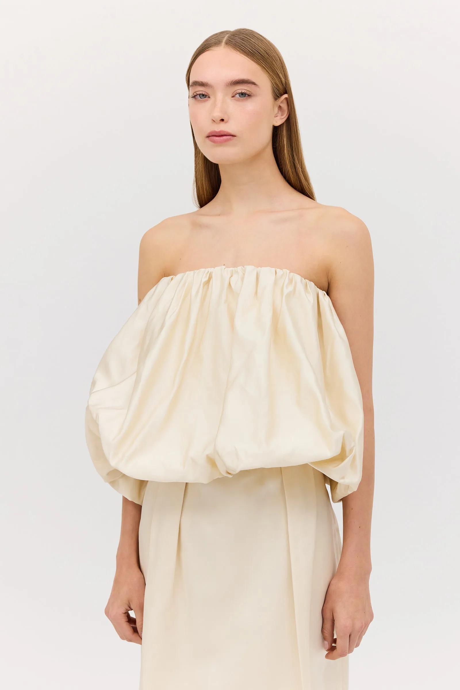 CREAM SATIN HAZEL TOP sold by Bianca Spender product image thumbnail 2