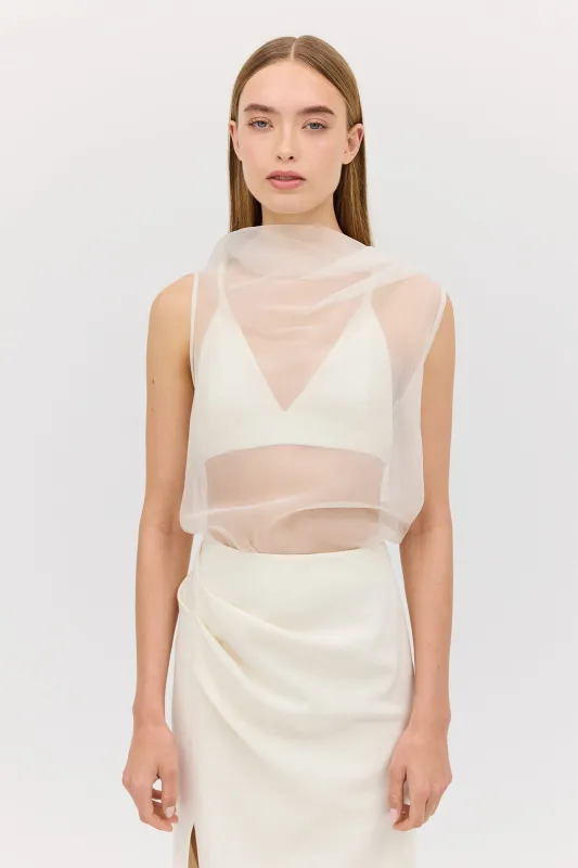 CREAM ORGANZA CEZANNE TOP sold by Bianca Spender