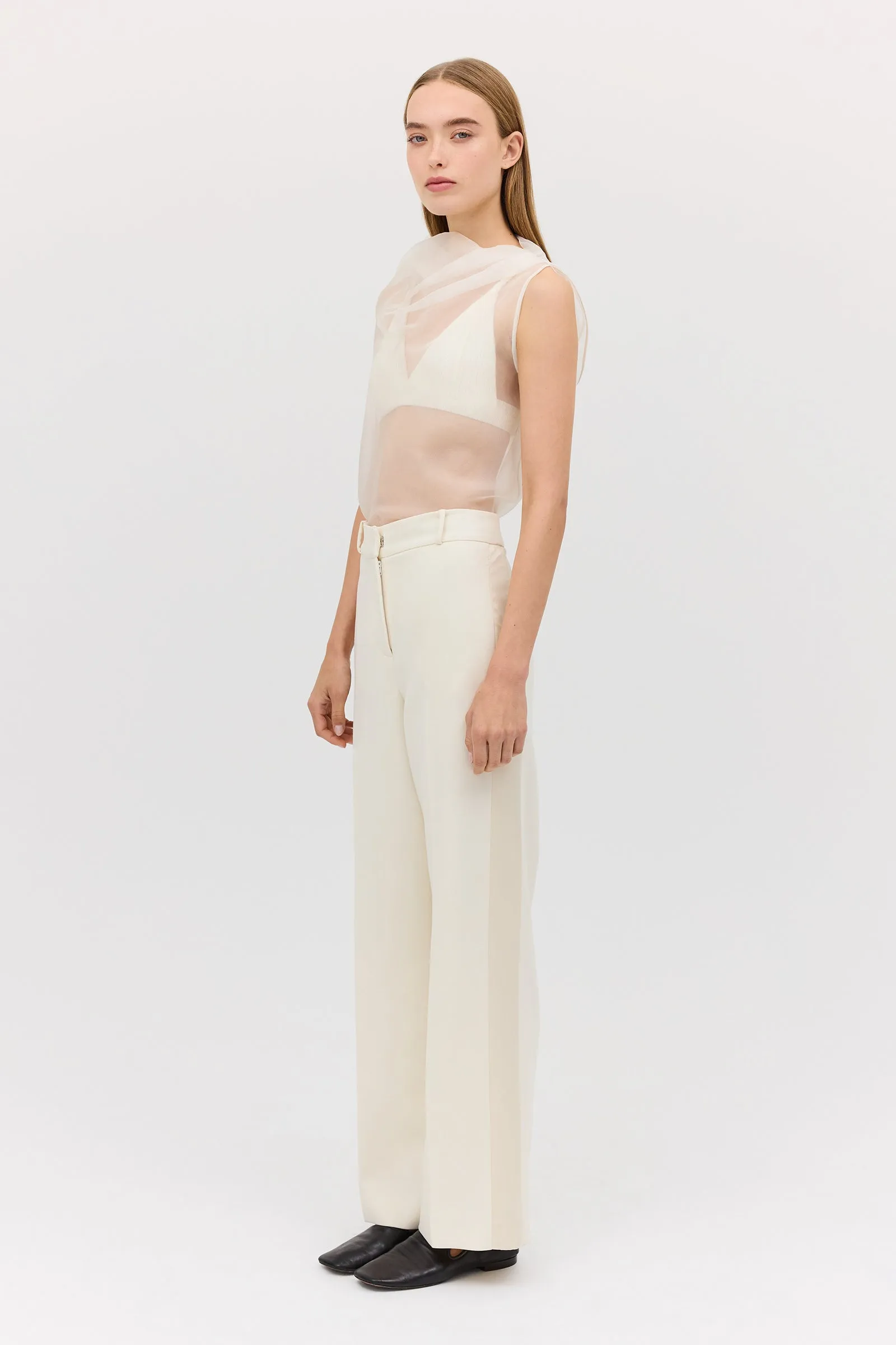 CREAM WOOL HARMONY PANT sold by Bianca Spender product image thumbnail 4