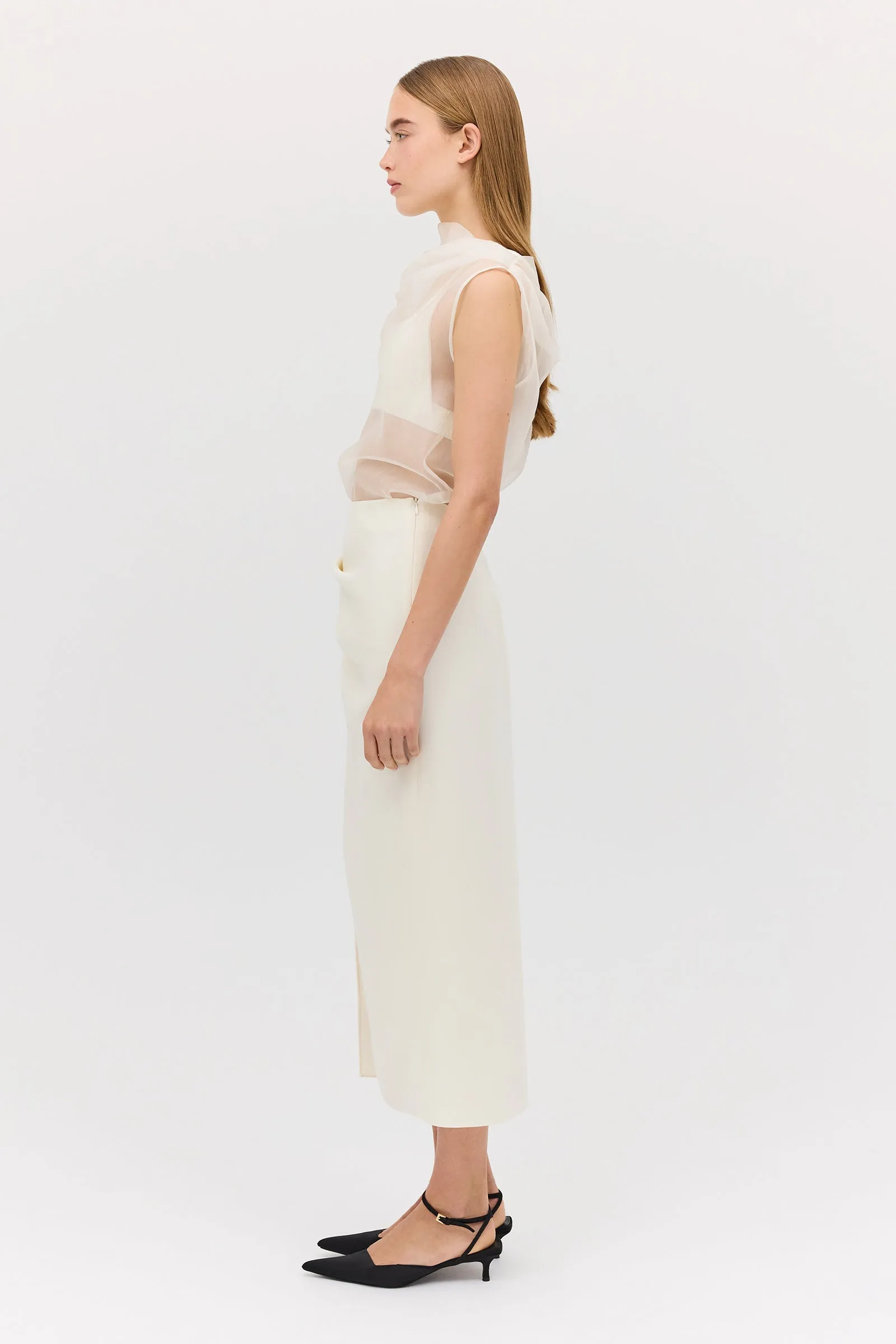 CREAM WOOL CARESS SKIRT sold by Bianca Spender product image thumbnail 5