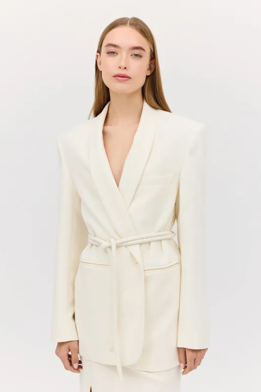 CREAM WOOL CANDOUR JACKET sold by Bianca Spender