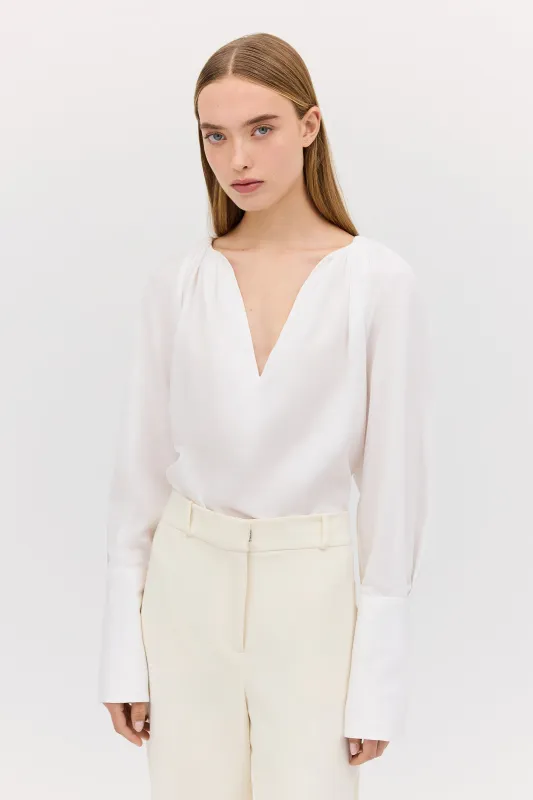 WHITE COTTON CIRCA SHIRT sold by Bianca Spender