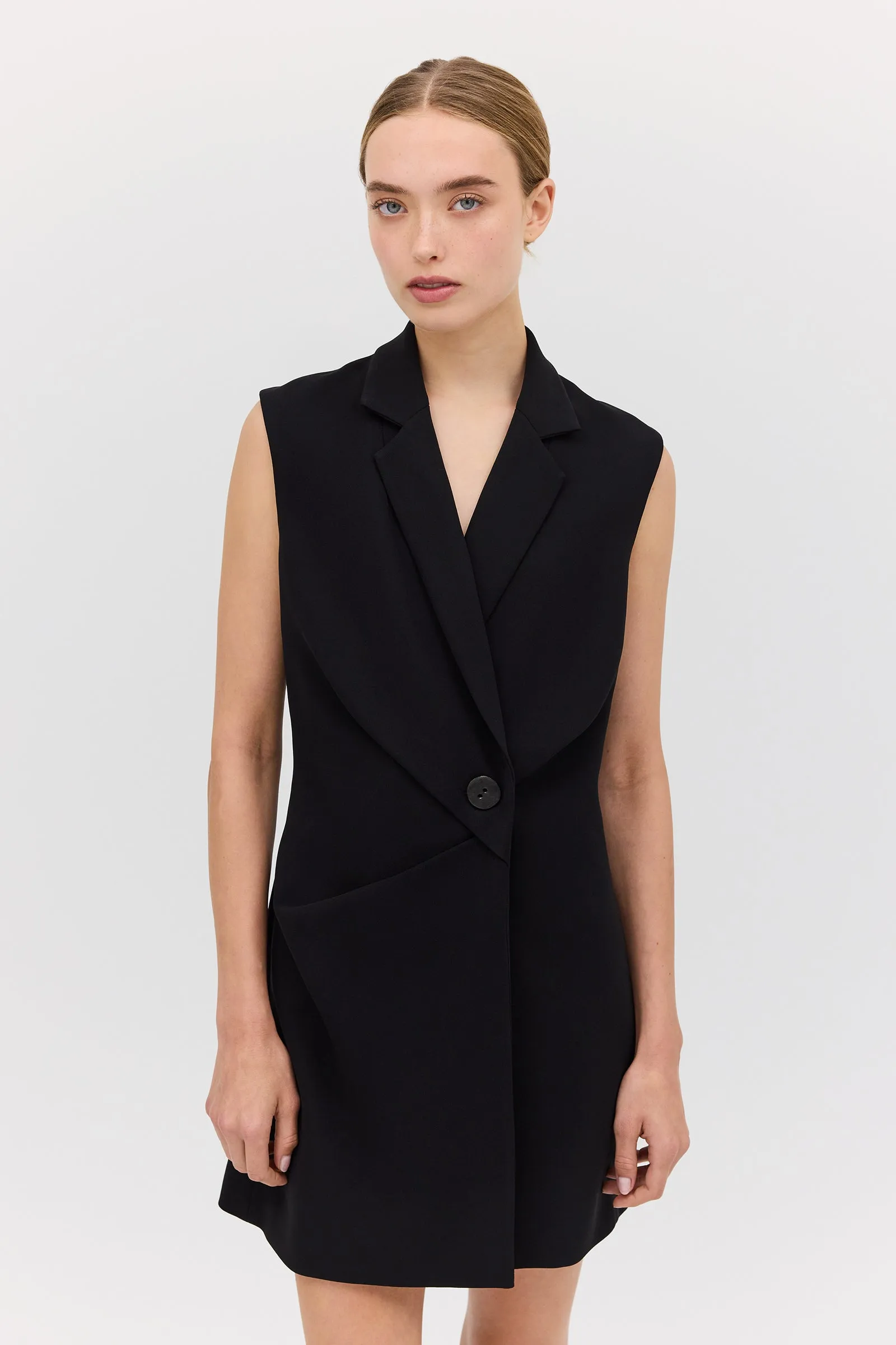BLACK SUITING INTERLUDE VEST DRESS sold by Bianca Spender product image thumbnail 2