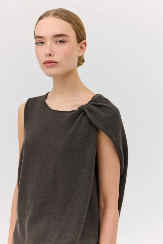 LIQUORICE CASHMERE GENTLE KNIT made by Bianca Spender