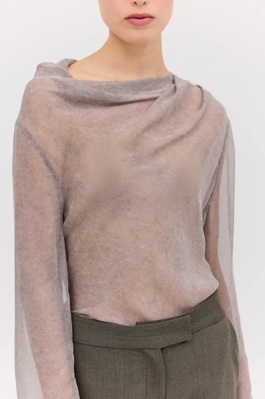 MARLE GEORGETTE CEZANNE LONG SLEEVE TOP sold by Bianca Spender