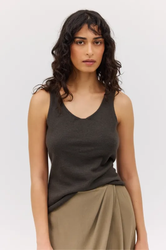 LIQUORICE CASHMERE TENDER KNIT sold by Bianca Spender