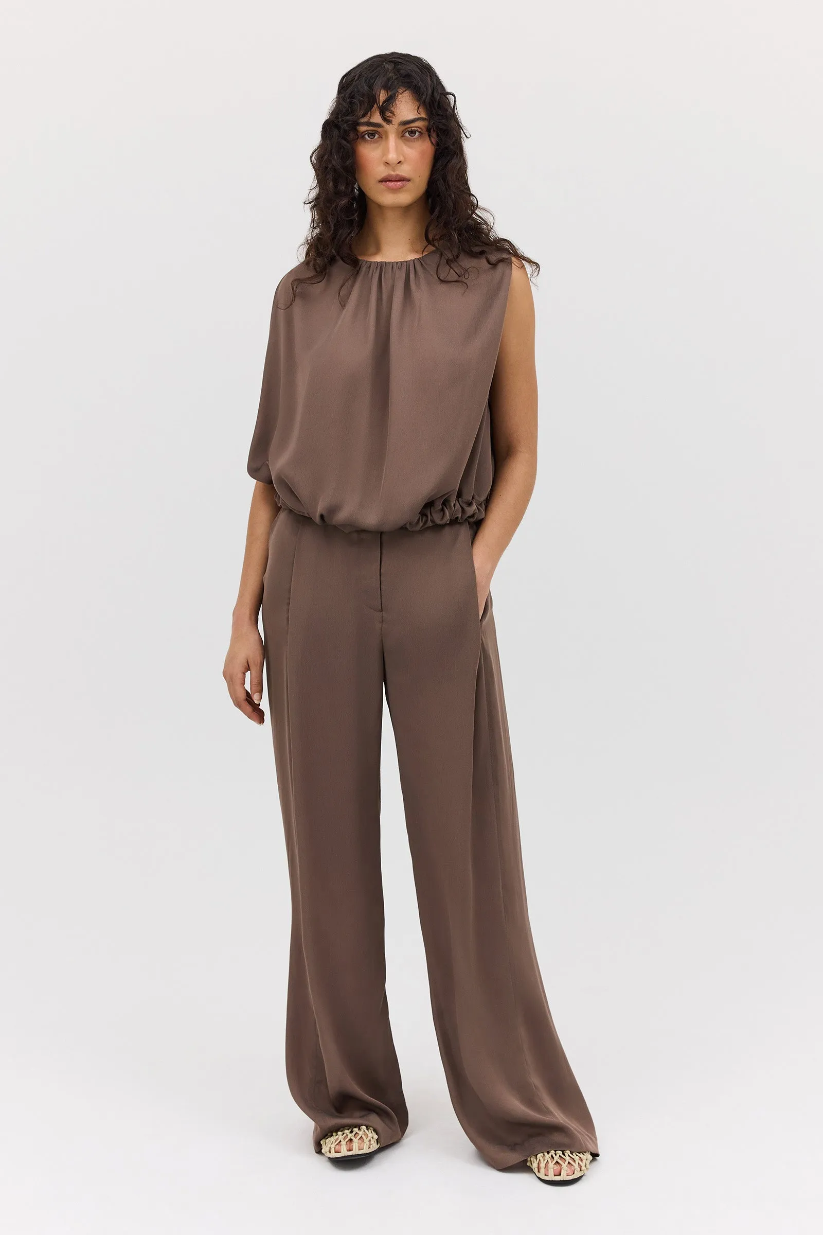 MUSHROOM CHIFFON RAY PANT sold by Bianca Spender product image thumbnail 2