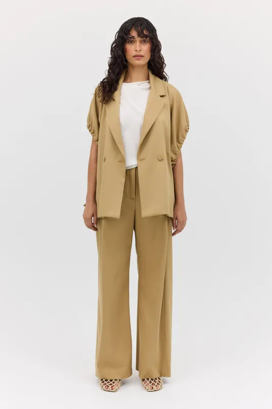 SAND WOOL SUITING RAY PANT sold by Bianca Spender