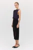 NAVY SATIN CREPE ROMA TOP sold by Bianca Spender