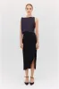 NAVY SATIN CREPE ROMA TOP sold by Bianca Spender