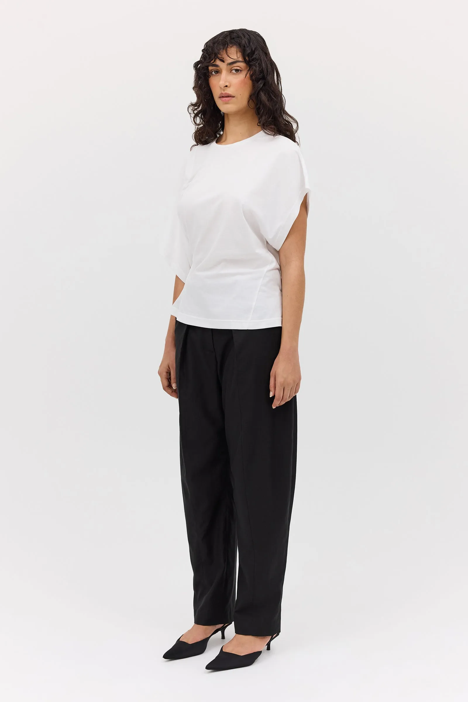 BLACK COTTON DRILL TONDO PANT sold by Bianca Spender product image thumbnail 4