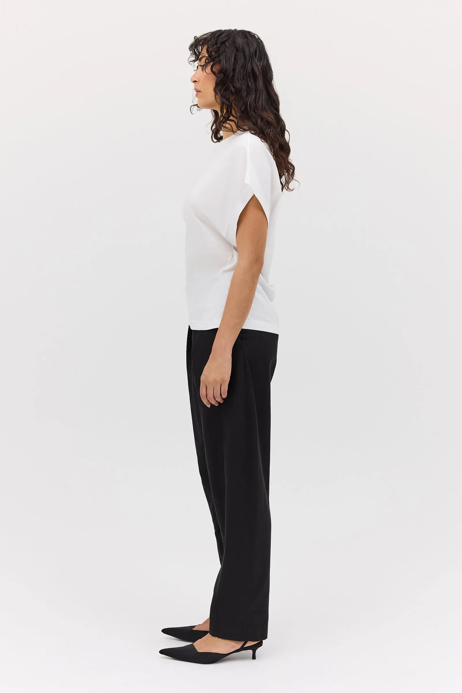 BLACK COTTON DRILL TONDO PANT sold by Bianca Spender product image thumbnail 5