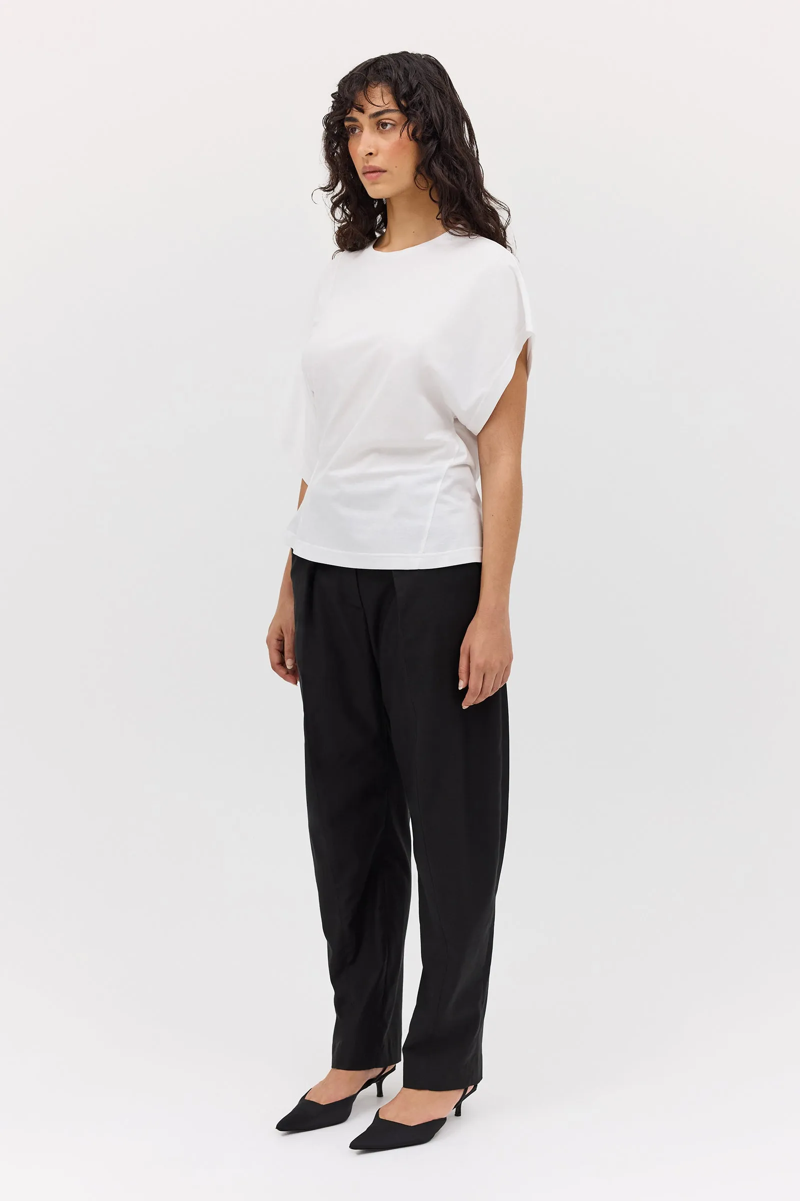 BLACK COTTON DRILL TONDO PANT sold by Bianca Spender product image thumbnail 3