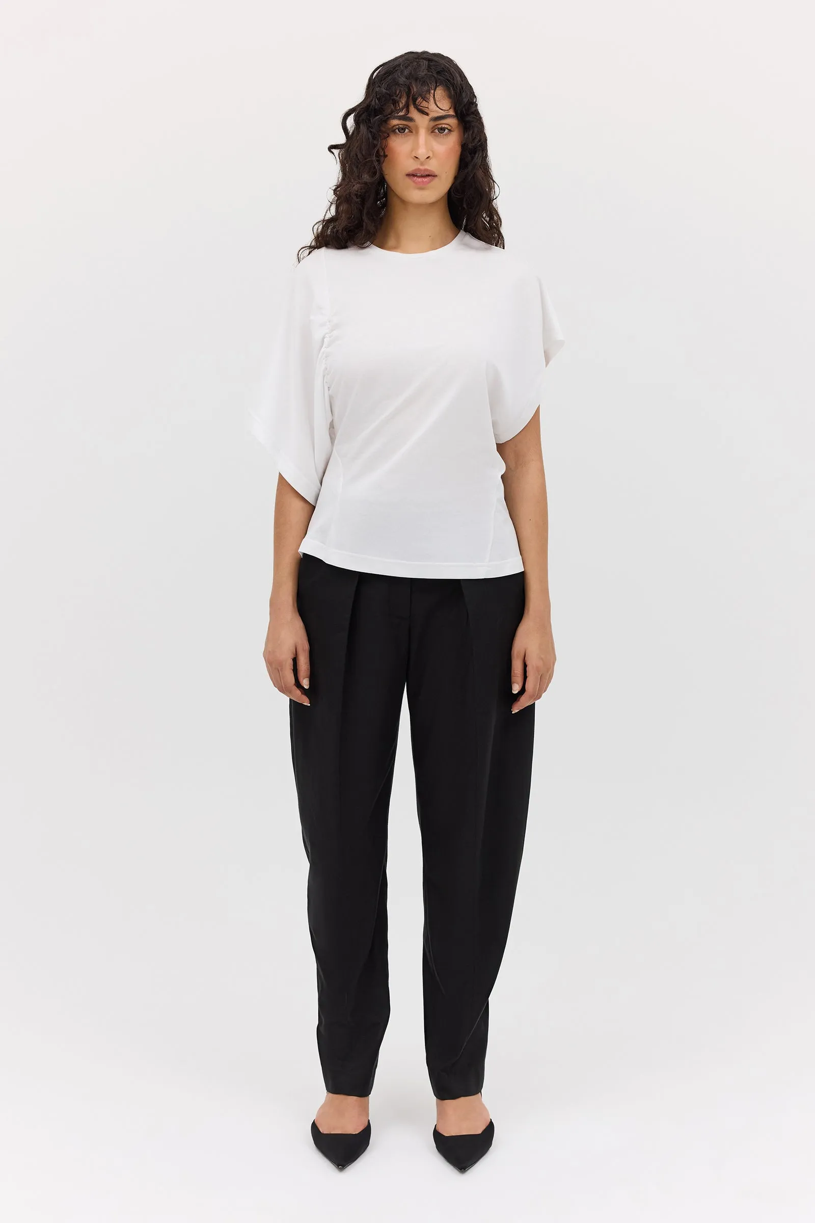 BLACK COTTON DRILL TONDO PANT sold by Bianca Spender