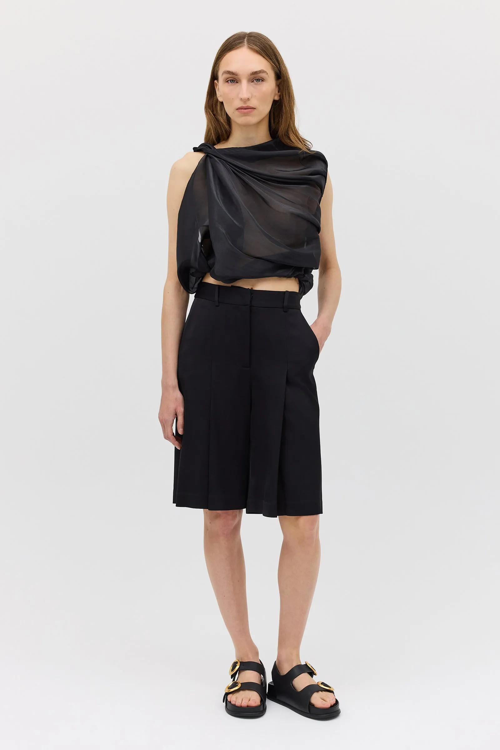 BLACK LIQUID ORGANZA TUMBLE TOP sold by Bianca Spender product image thumbnail 3