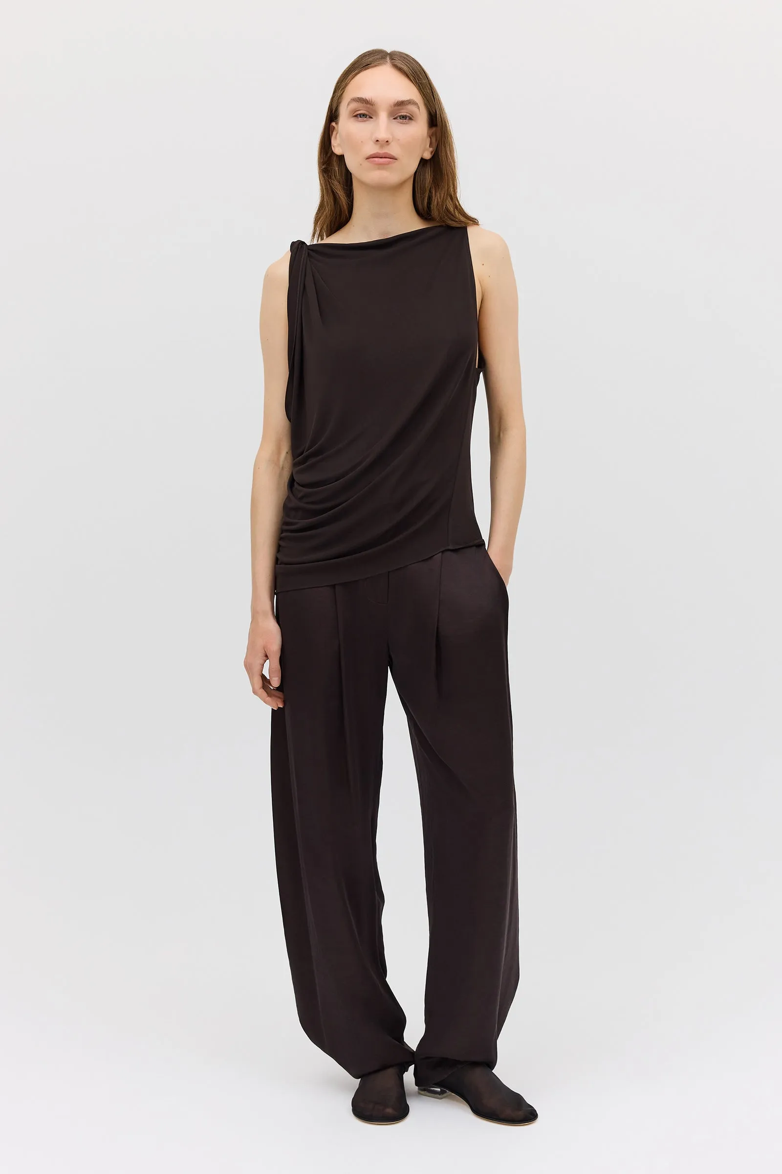 CHOCOLATE JERSEY ROMA TOP sold by Bianca Spender product image thumbnail 3