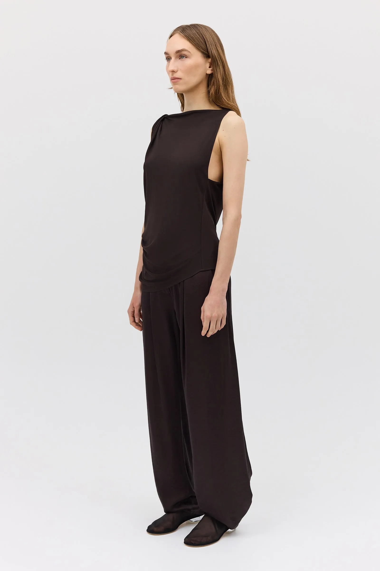 CHOCOLATE JERSEY ROMA TOP sold by Bianca Spender product image thumbnail 4