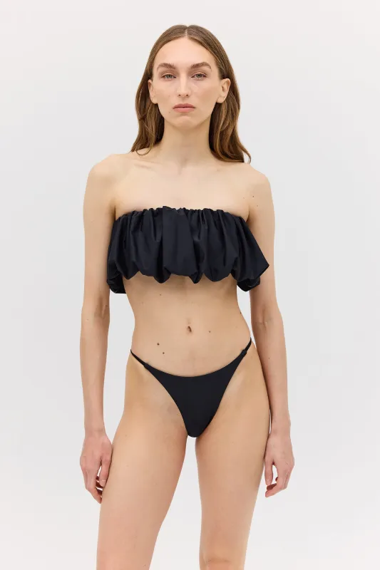 BLACK SPANDEX EXHALE SWIM BOTTOM sold by Bianca Spender