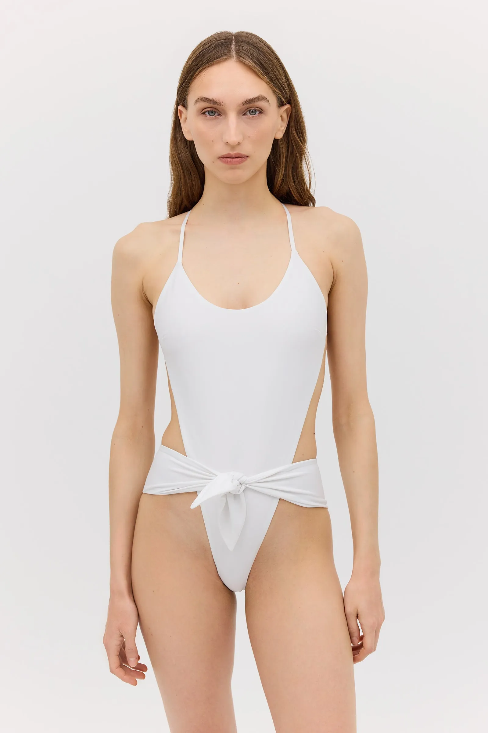 WHITE SPANDEX RISING ONE PIECE sold by Bianca Spender