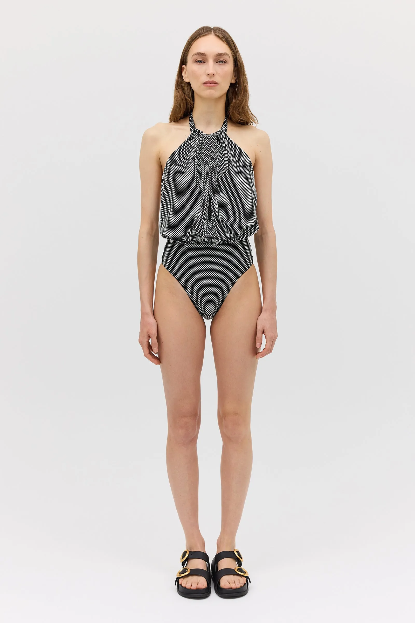 BLACK SPOT JACQUARD HAZEL ONE PIECE sold by Bianca Spender product image thumbnail 2