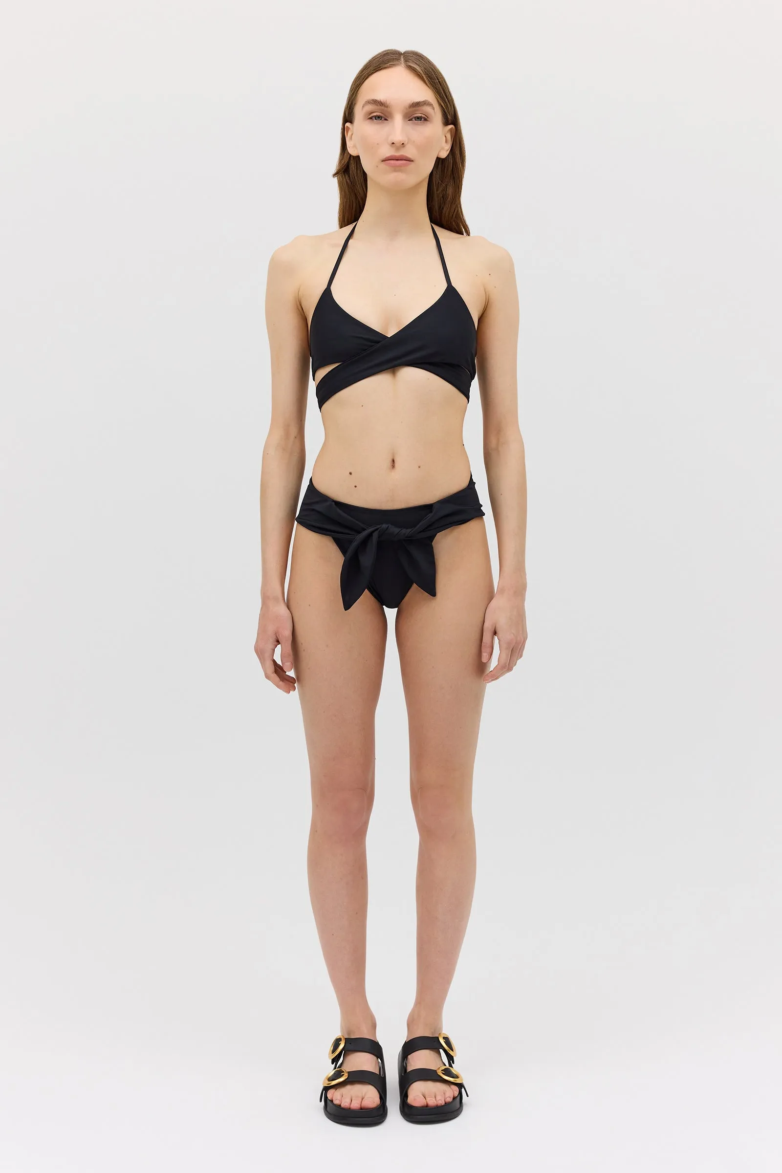 BLACK SPANDEX RISING SWIM BOTTOM sold by Bianca Spender