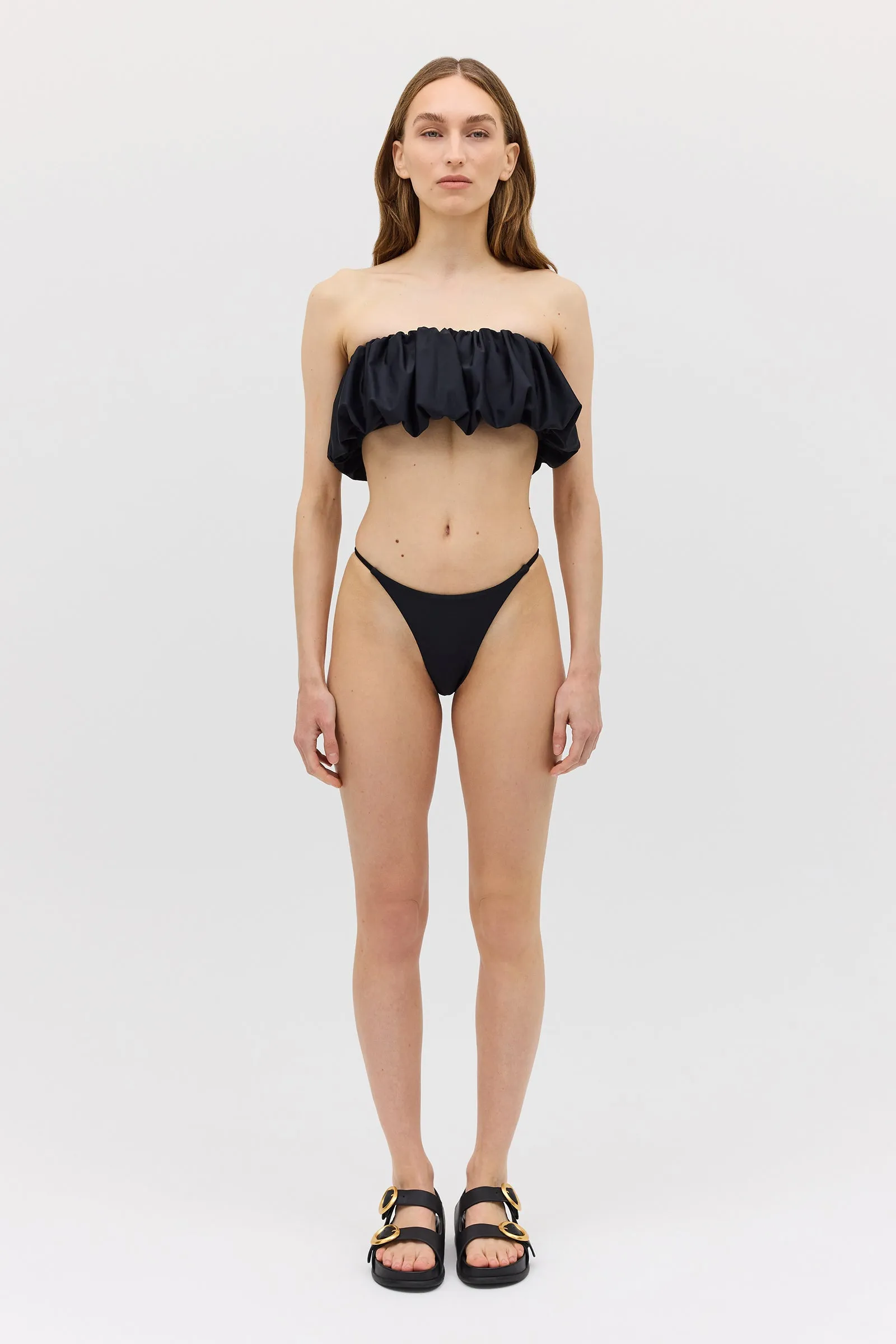 BLACK SPANDEX HAZEL SWIM TOP sold by Bianca Spender product image thumbnail 2