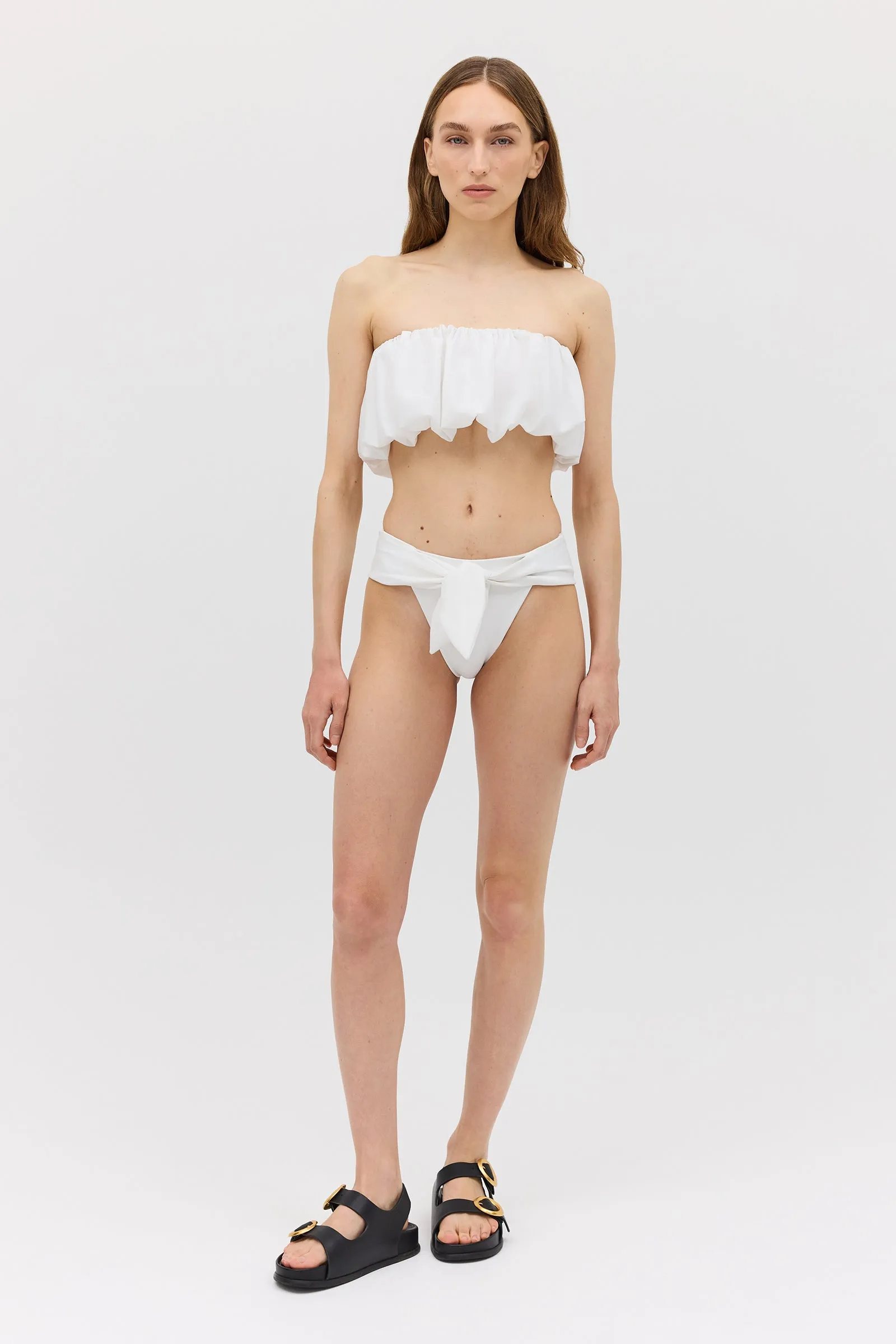 WHITE SPANDEX HAZEL SWIM TOP sold by Bianca Spender product image thumbnail 3