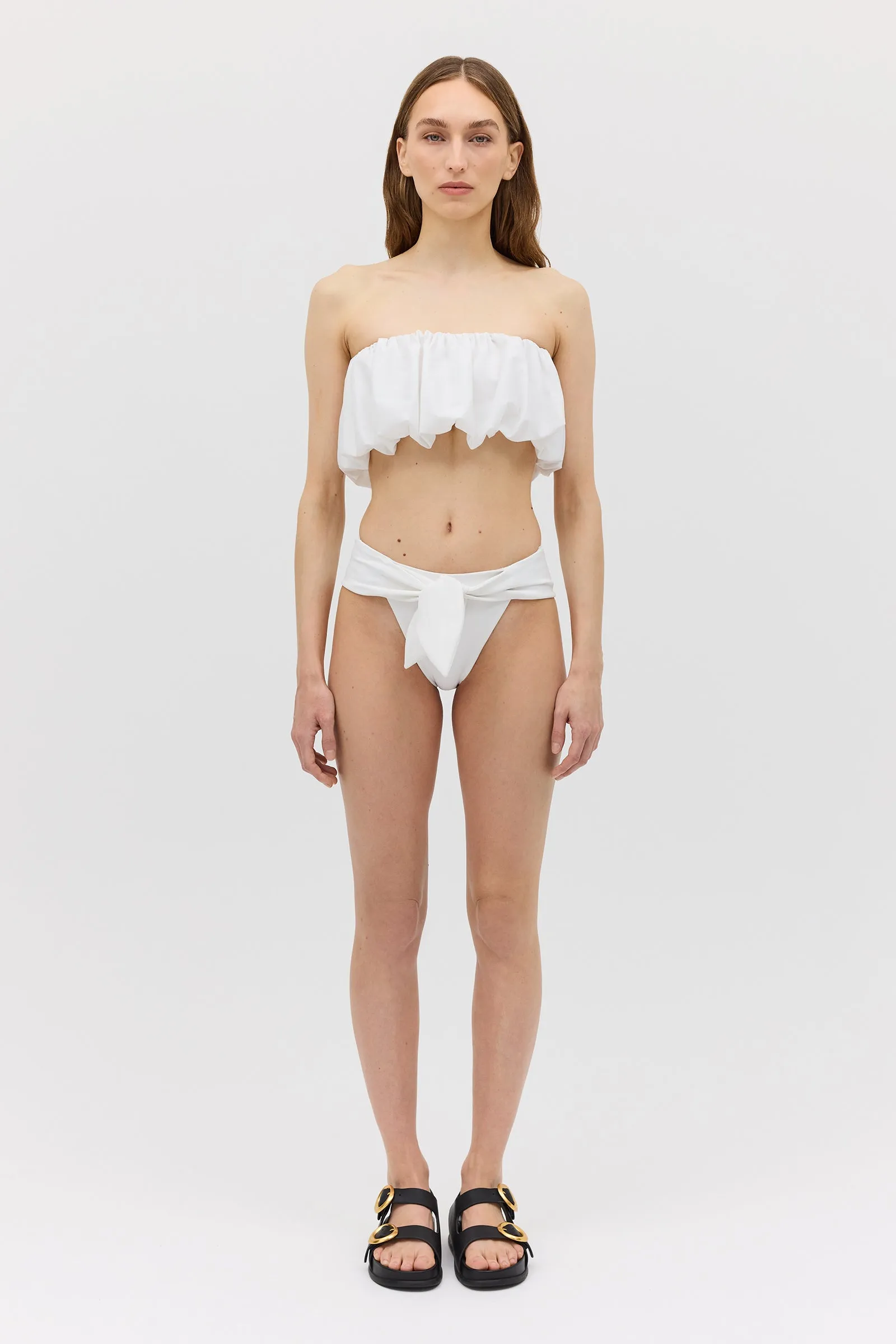 WHITE SPANDEX HAZEL SWIM TOP sold by Bianca Spender product image thumbnail 2
