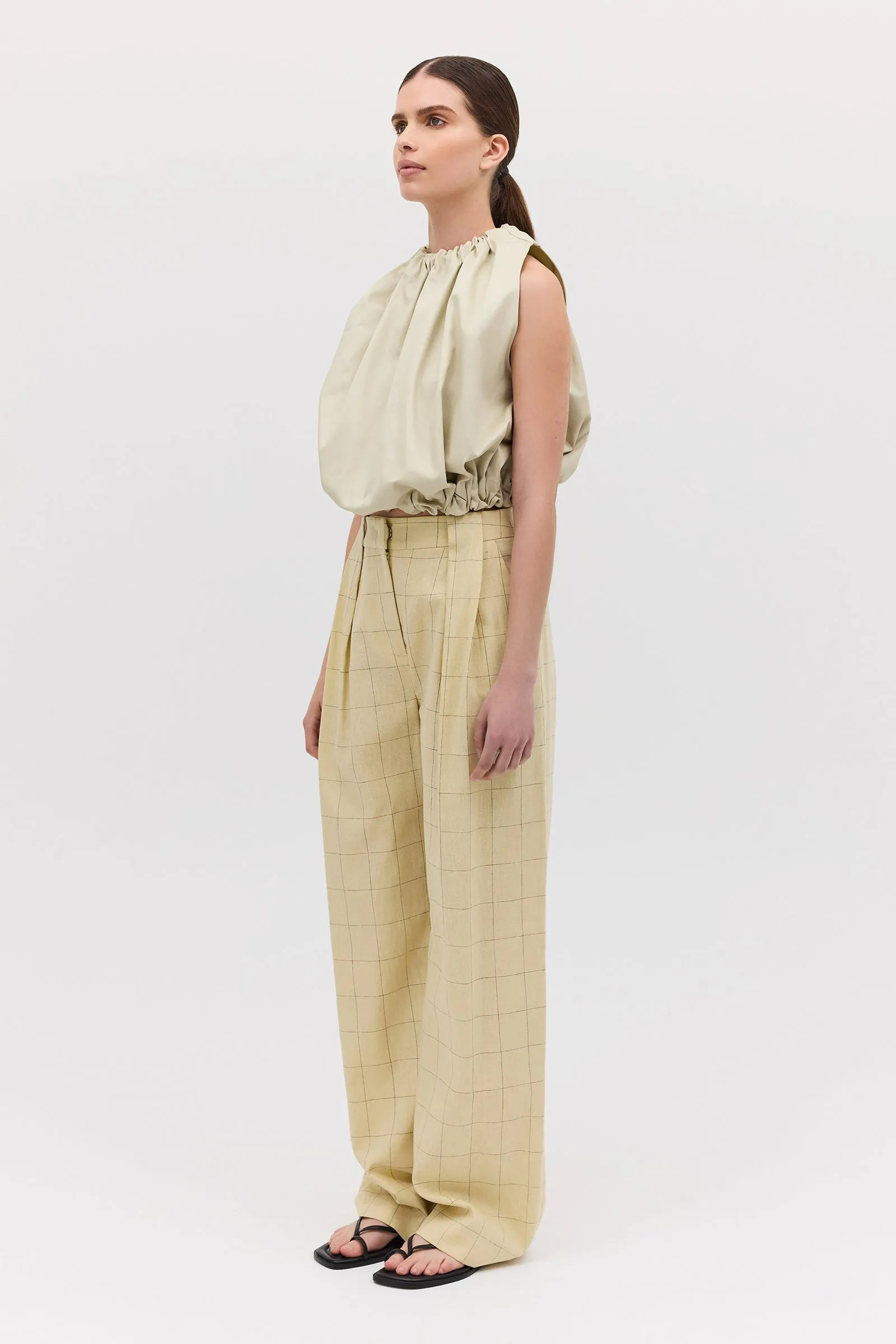 BUTTER CHECK SUITING AFFINITY PANT sold by Bianca Spender product image thumbnail 3