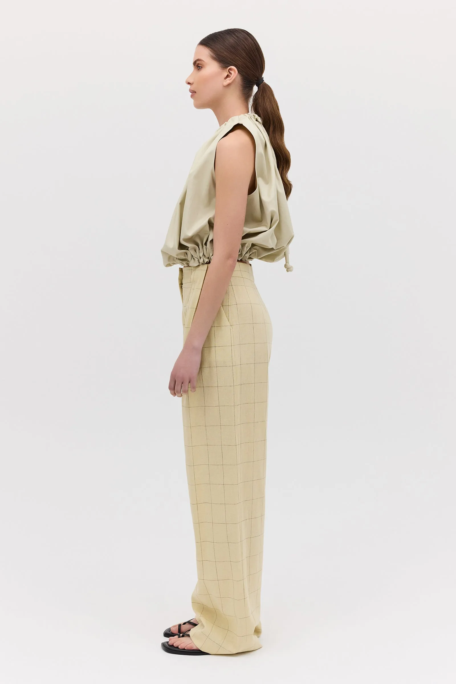 BUTTER CHECK SUITING AFFINITY PANT sold by Bianca Spender product image thumbnail 4