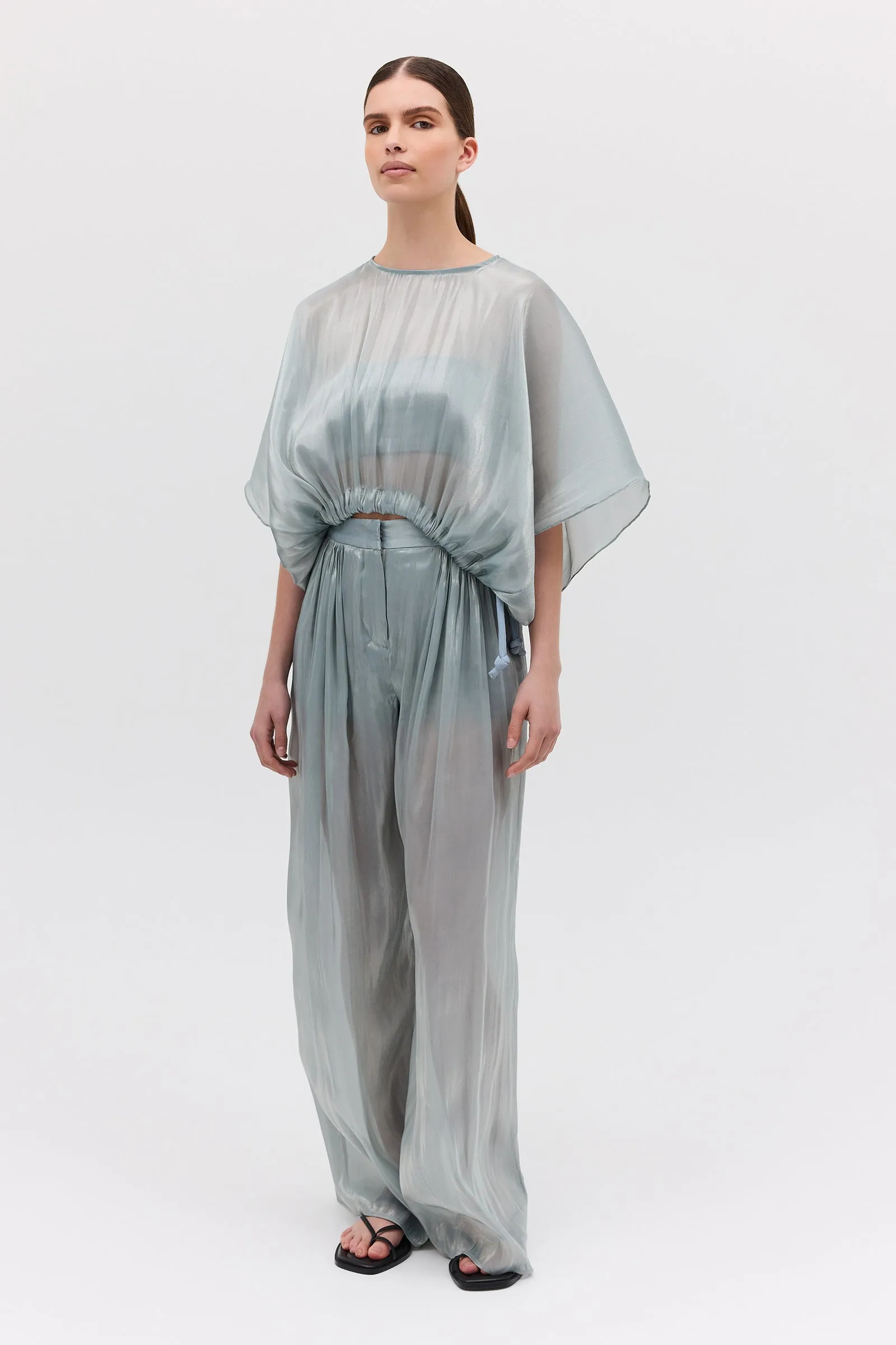 BLUE LIQUID ORGANZA PROCESSION PANT sold by Bianca Spender product image thumbnail 2