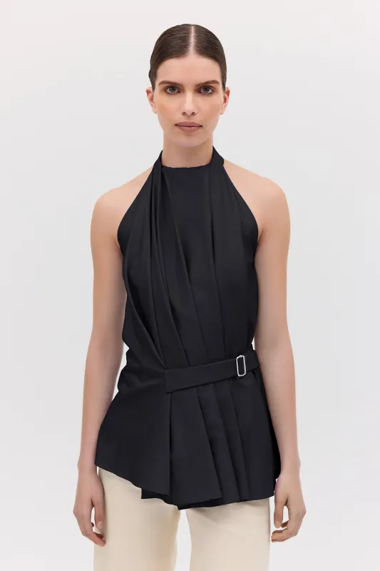 BLACK COTTON ISABELLA TOP sold by Bianca Spender