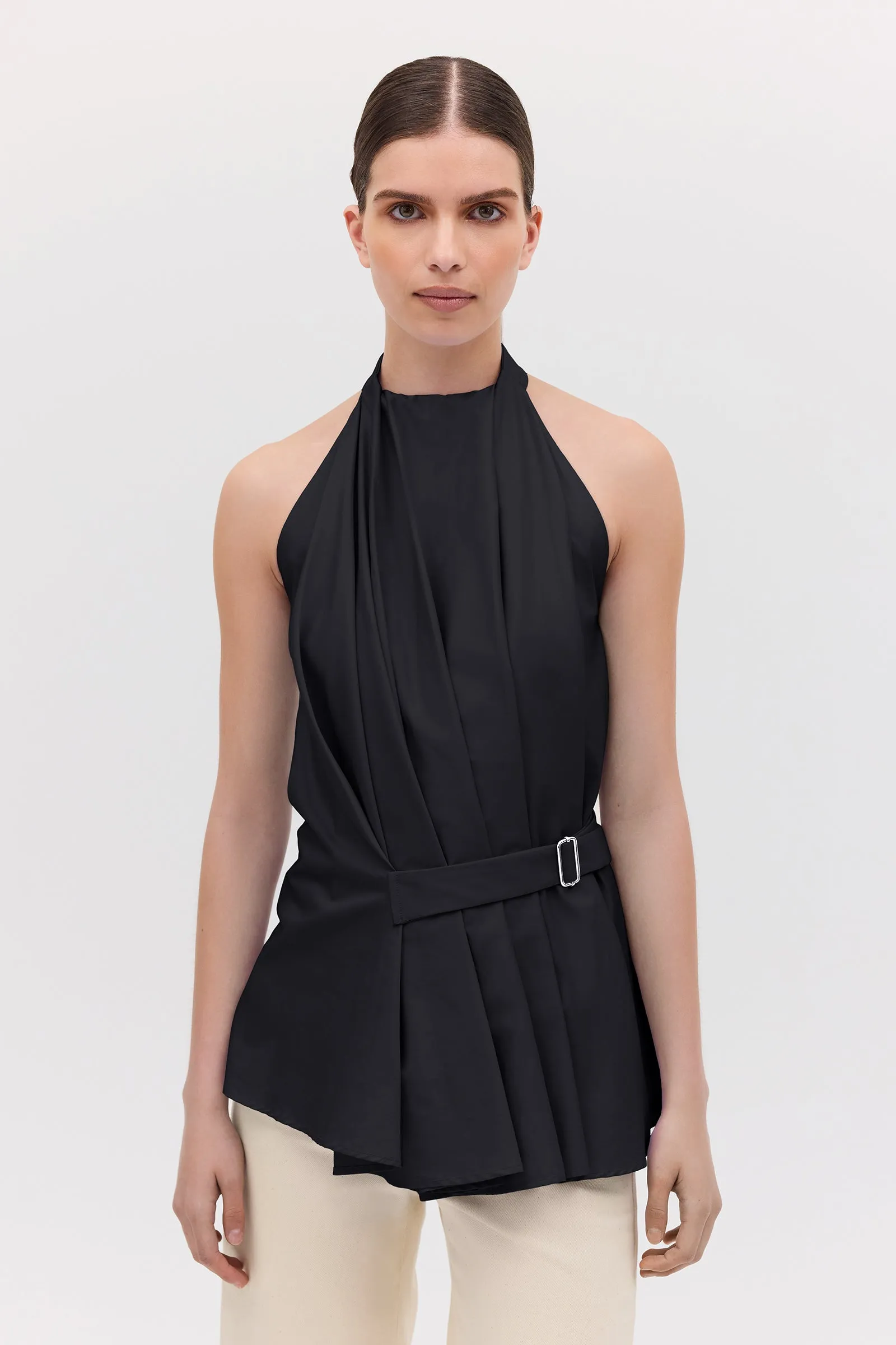 BLACK COTTON ISABELLA TOP sold by Bianca Spender