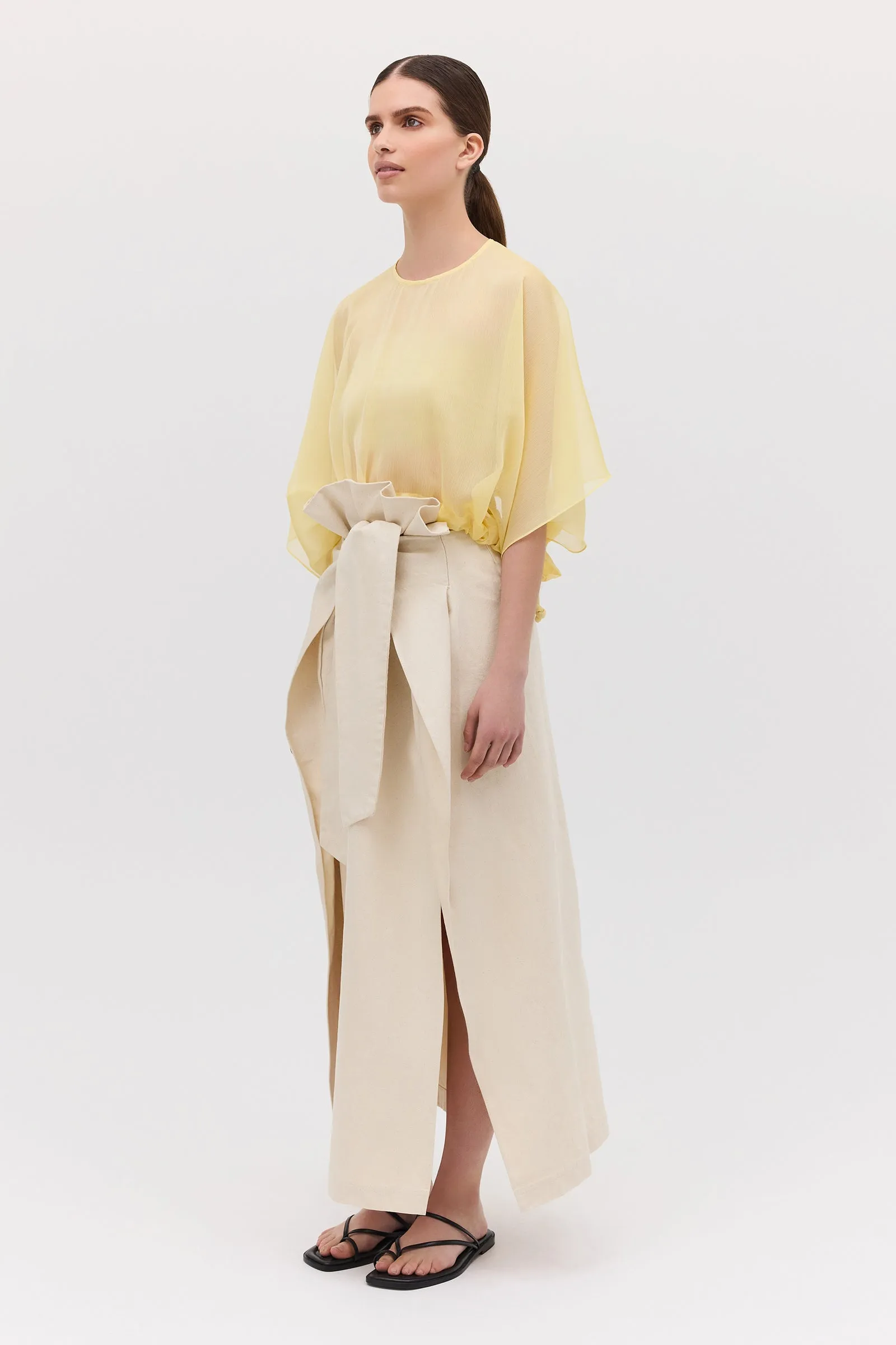 LEMON CHIFFON ENVELOP TOP sold by Bianca Spender product image thumbnail 4