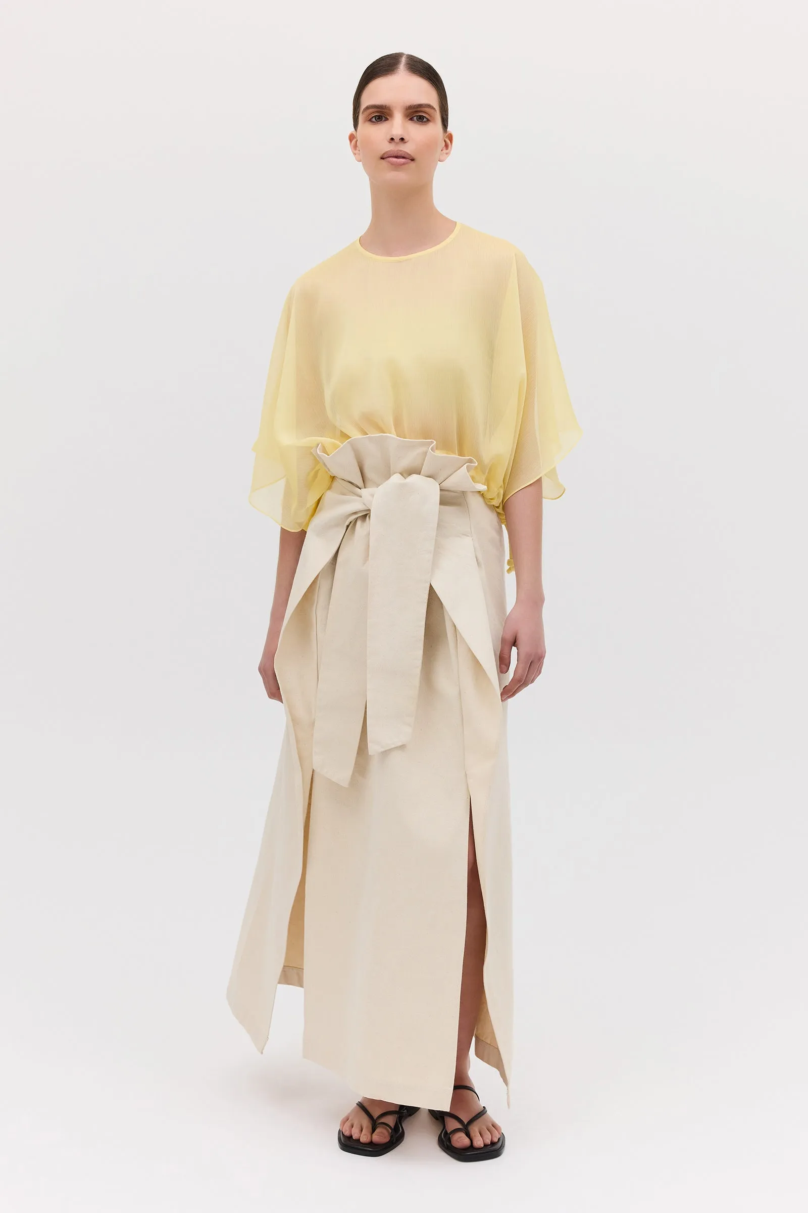 LEMON CHIFFON ENVELOP TOP sold by Bianca Spender product image thumbnail 3