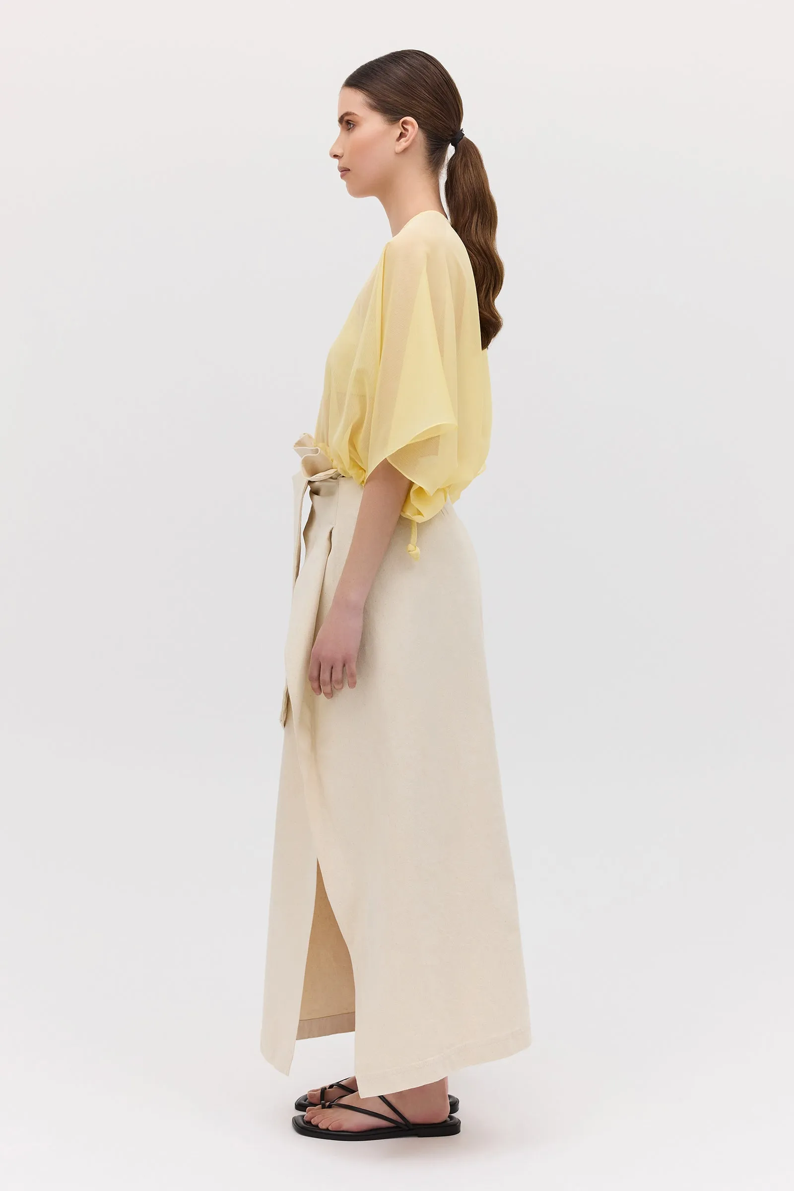 LEMON CHIFFON ENVELOP TOP sold by Bianca Spender product image thumbnail 5