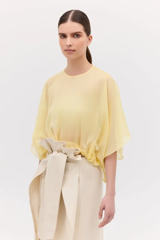 LEMON CHIFFON ENVELOP TOP sold by Bianca Spender