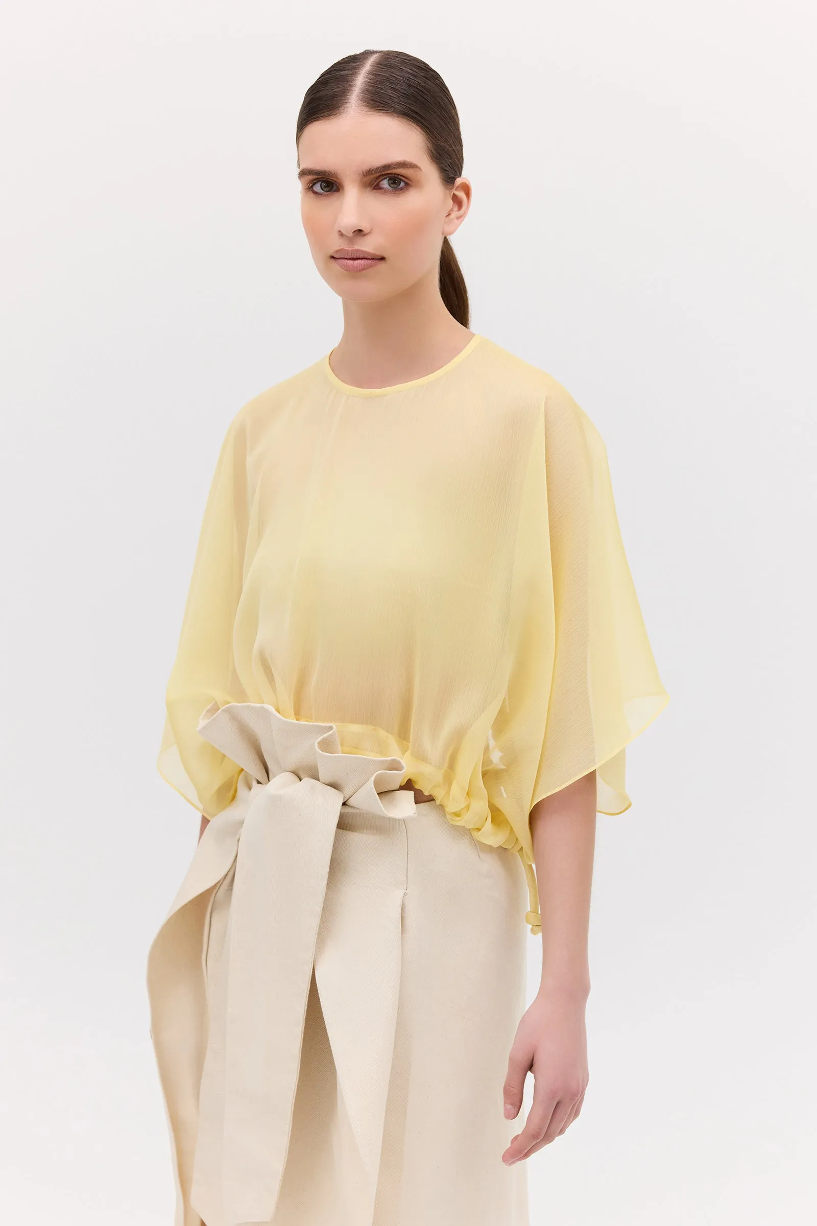 LEMON CHIFFON ENVELOP TOP sold by Bianca Spender