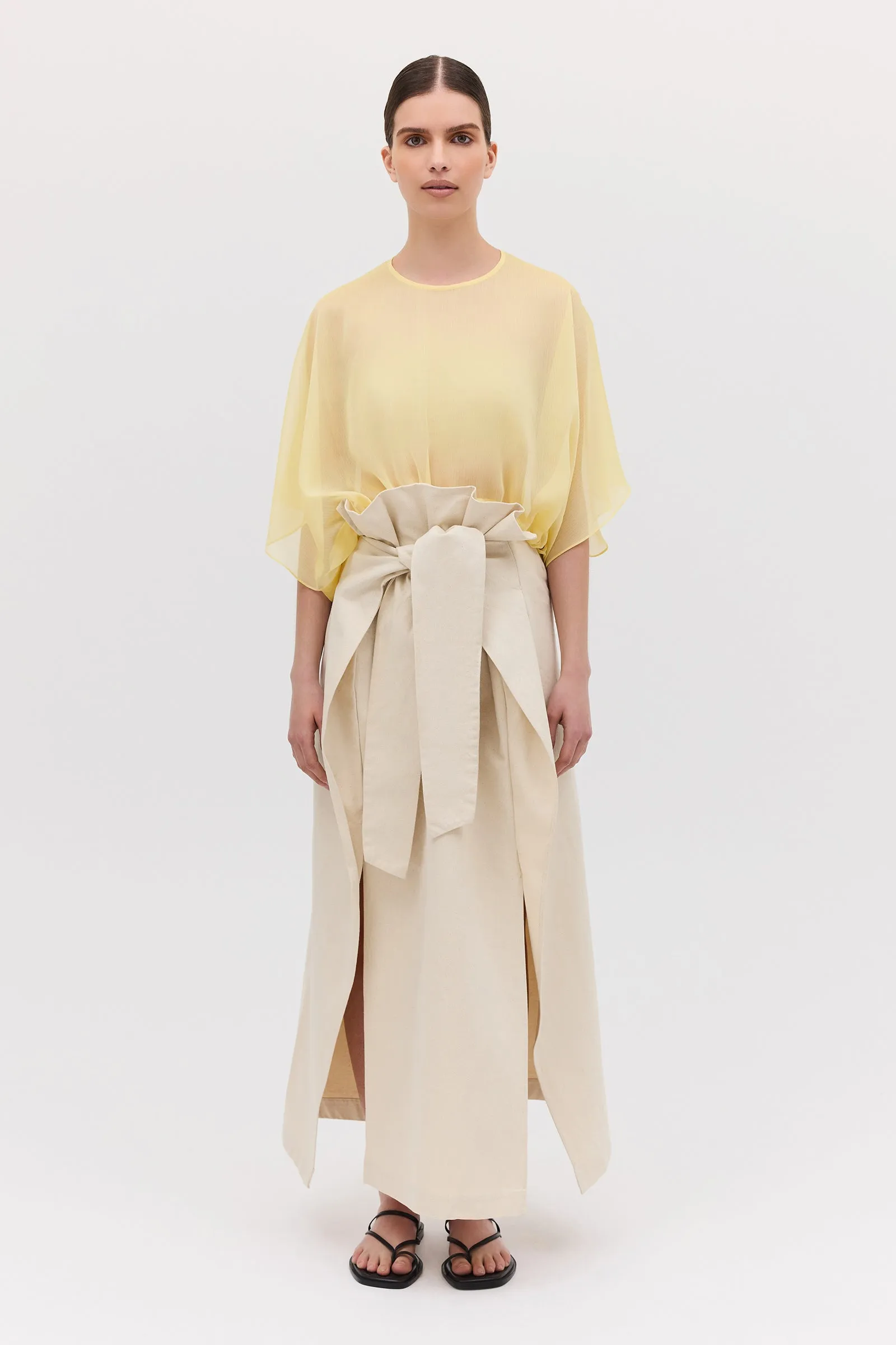 LEMON CHIFFON ENVELOP TOP sold by Bianca Spender product image thumbnail 2